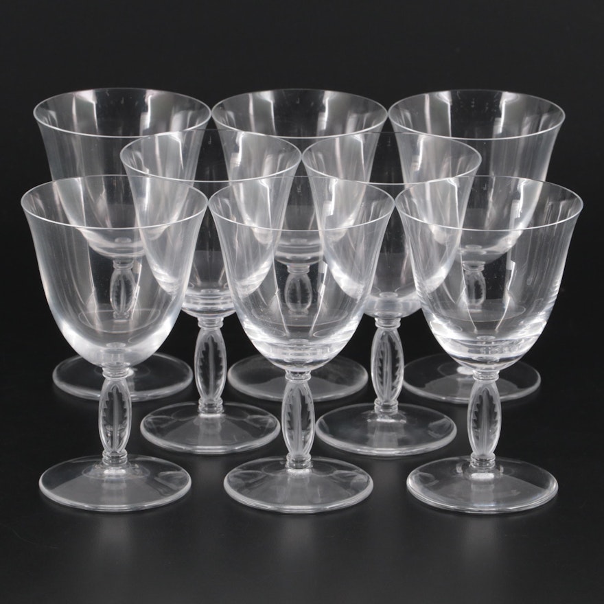 Lalique "Fontainebleau" Crystal Wine Glasses, 1990–2006