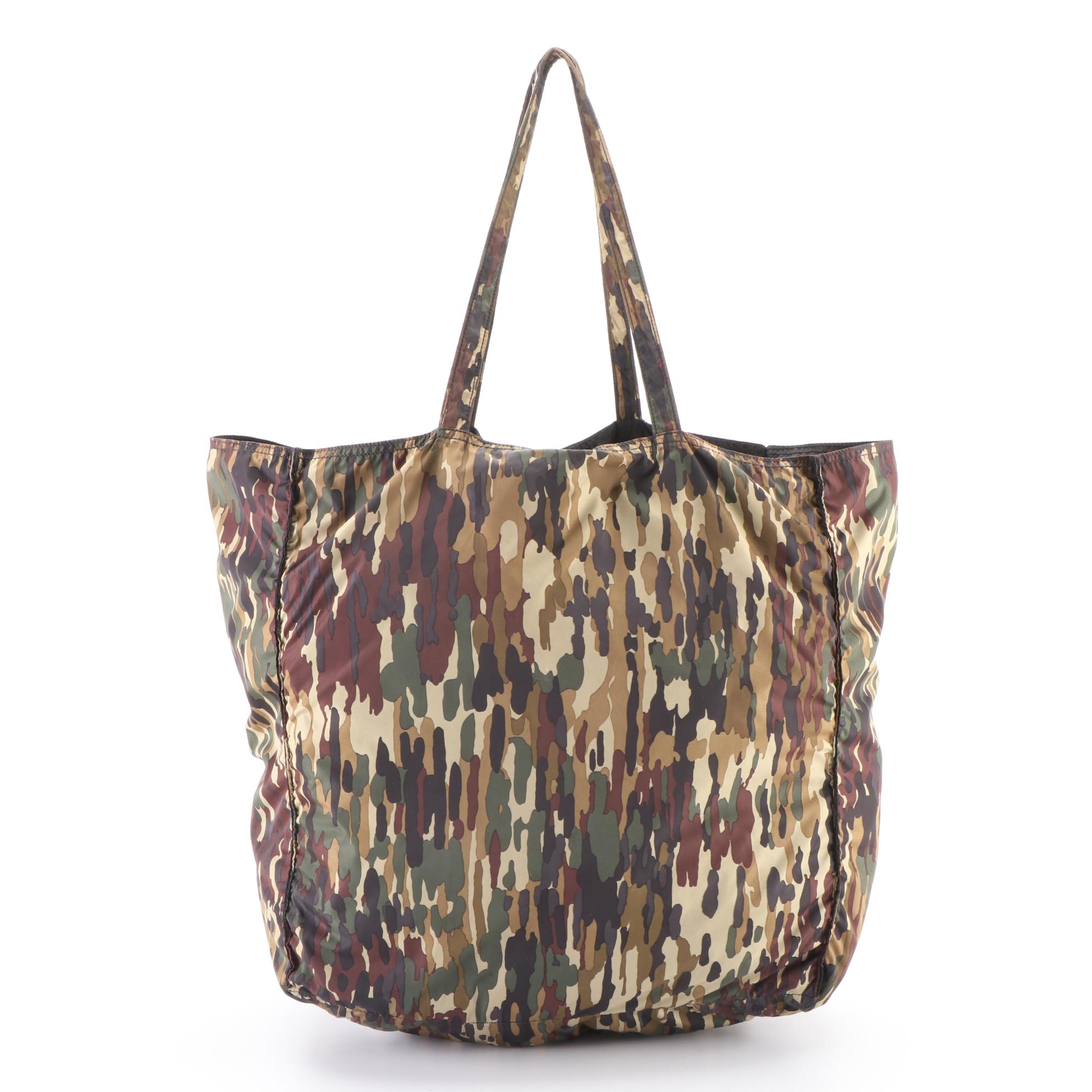 Prada Tote Bag in Camouflage Print Tessuto Nylon