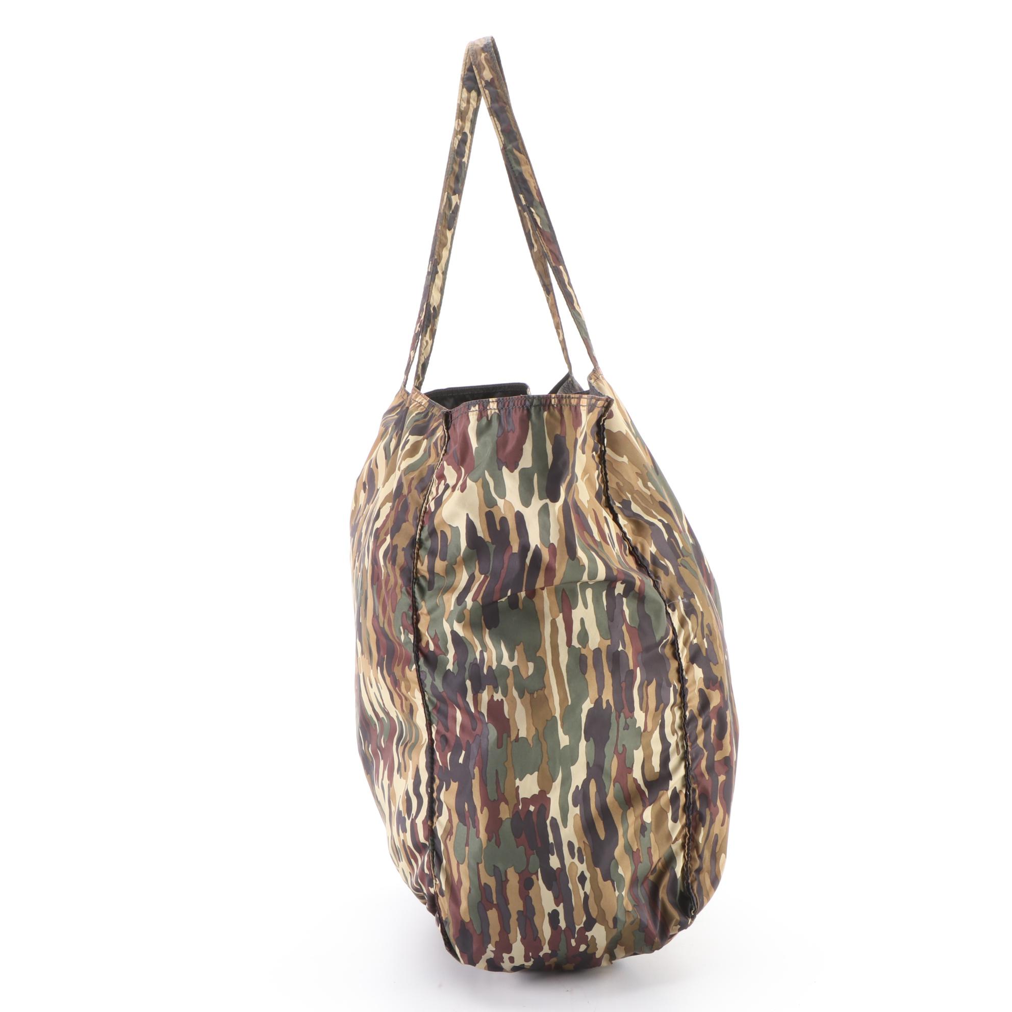 Prada Tote Bag in Camouflage Print Tessuto Nylon