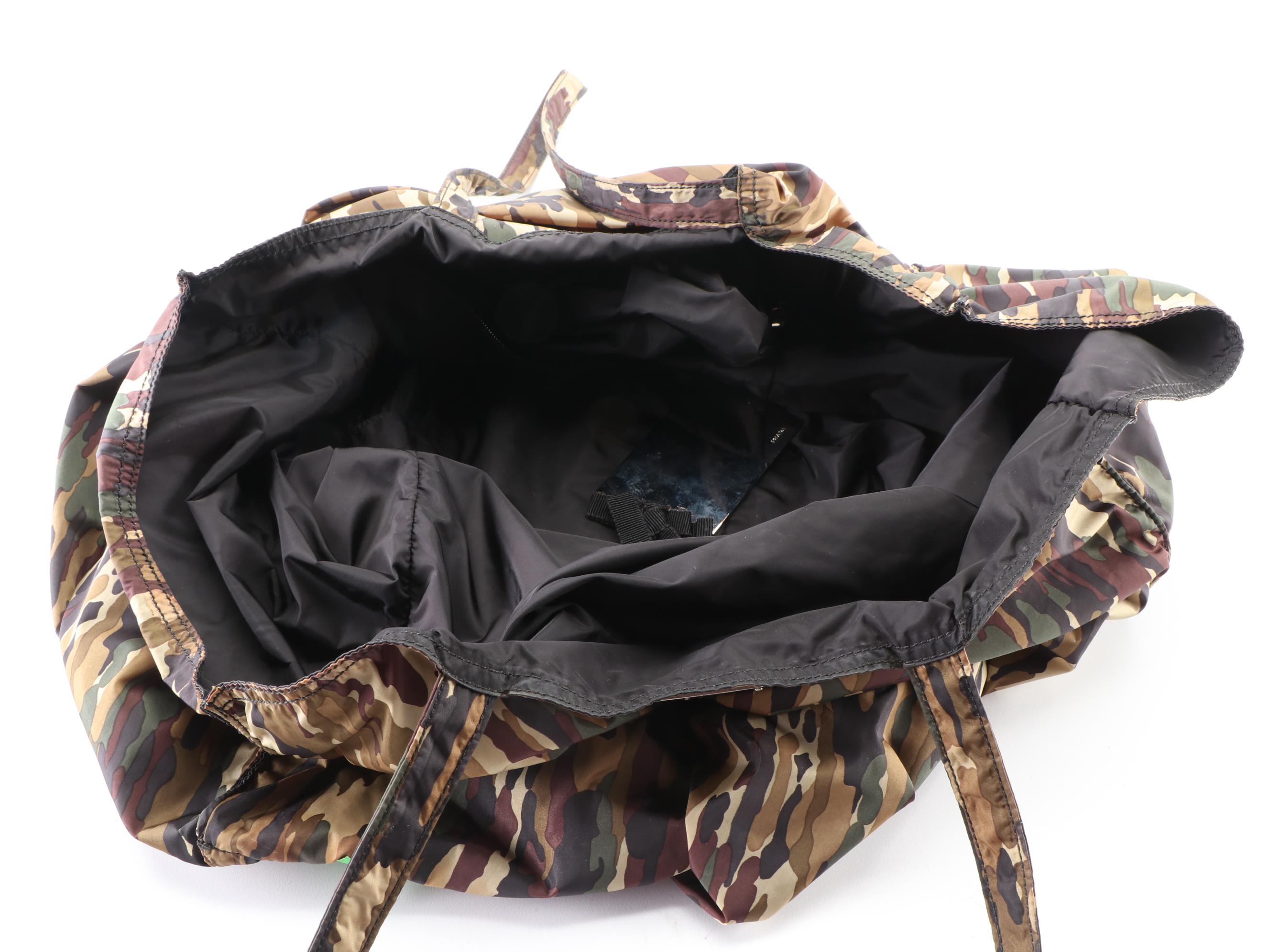 Prada Tote Bag in Camouflage Print Tessuto Nylon