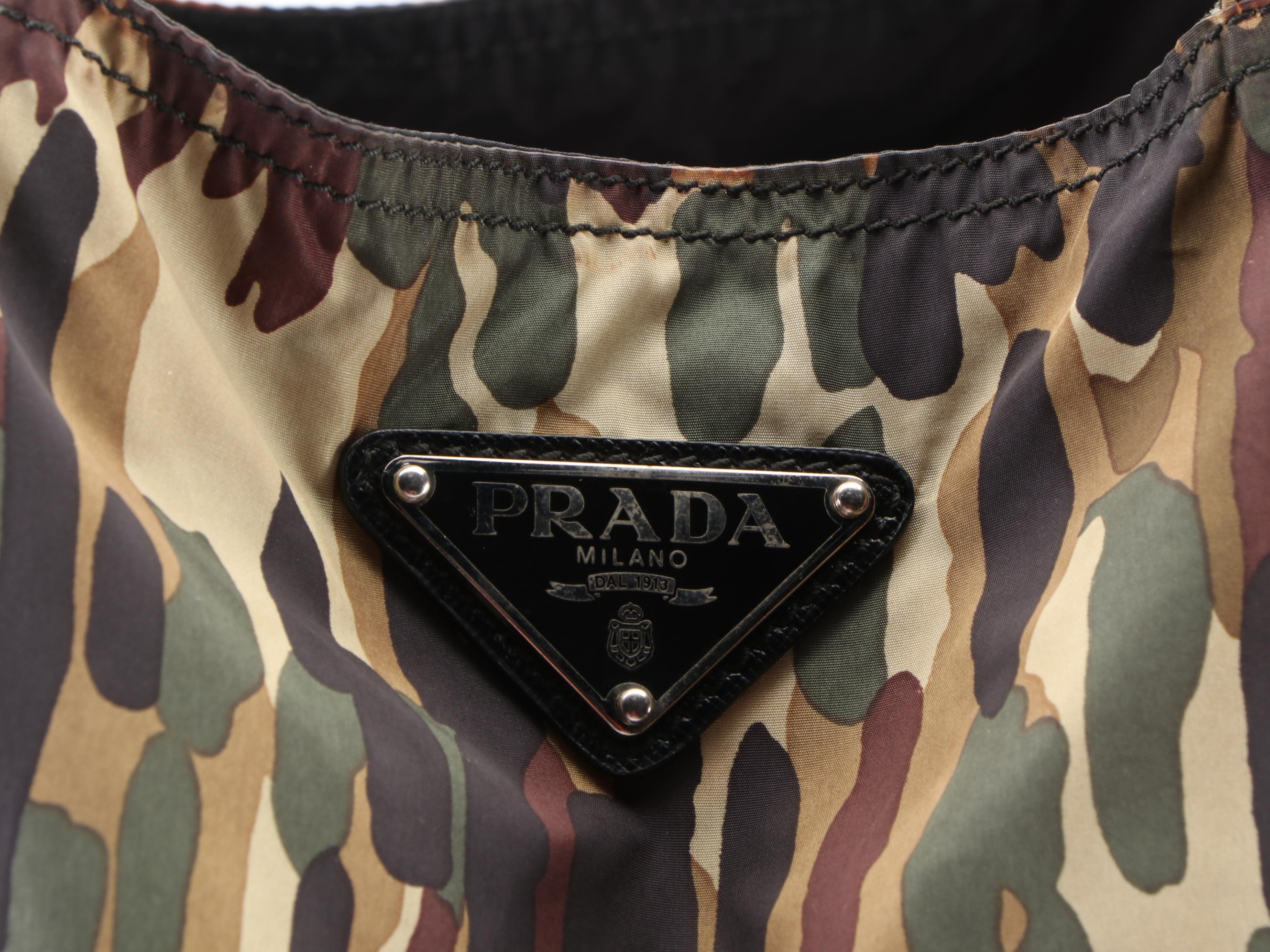 Prada Tote Bag in Camouflage Print Tessuto Nylon