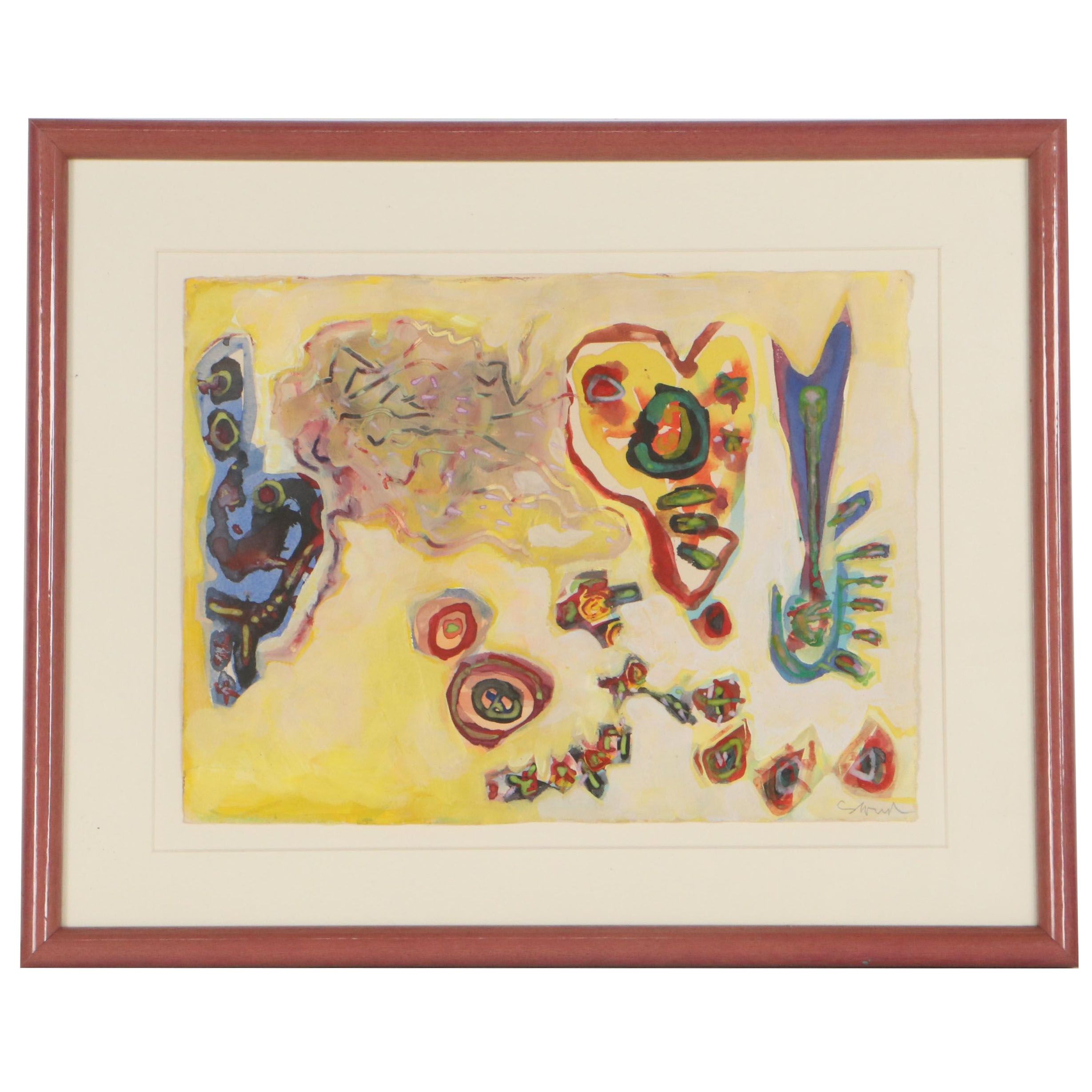 Sarah Roush Mixed Media Painting "Smoked Heart"