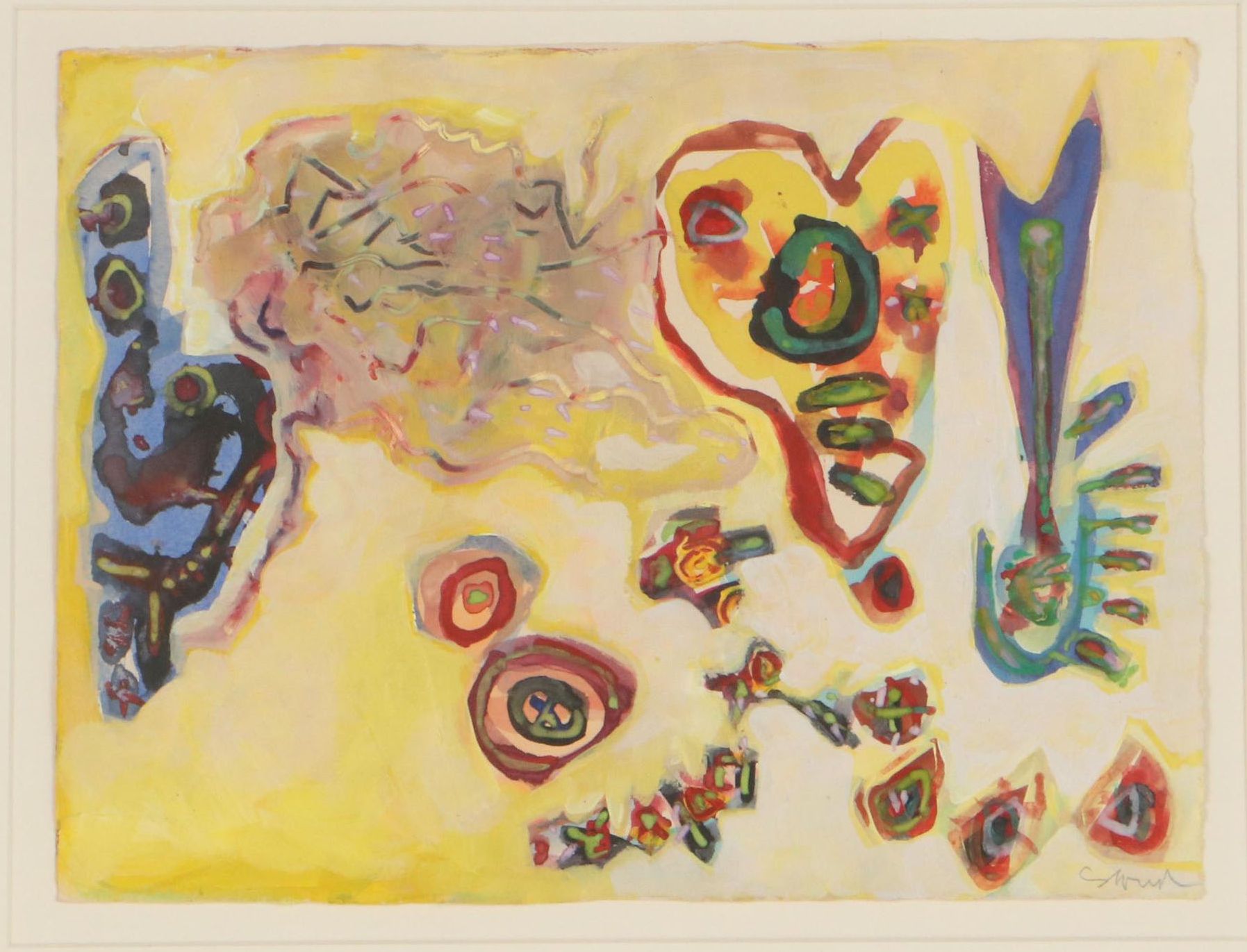 Sarah Roush Mixed Media Painting "Smoked Heart"