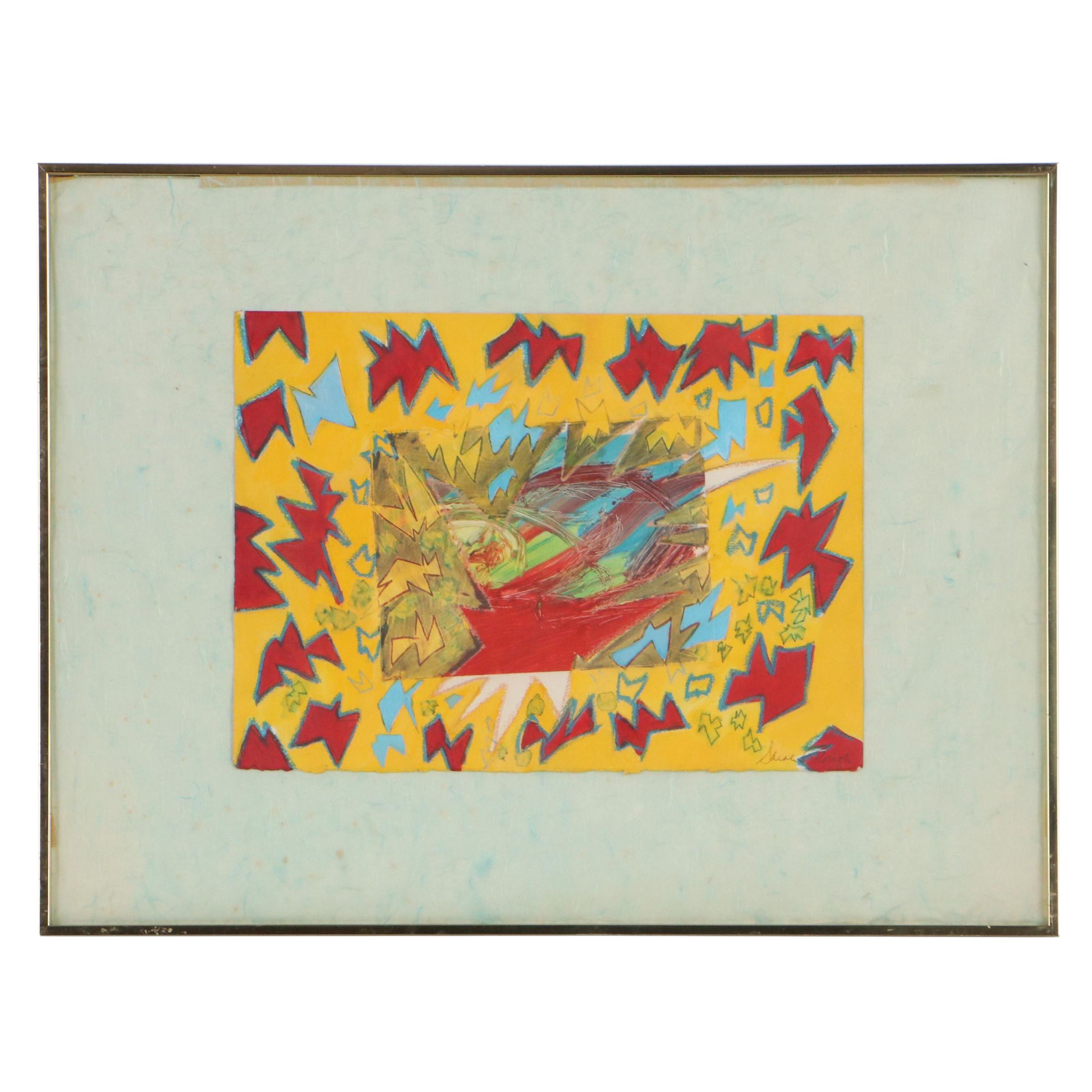 Sarah Roush Acrylic Painting "Flying Teeth"