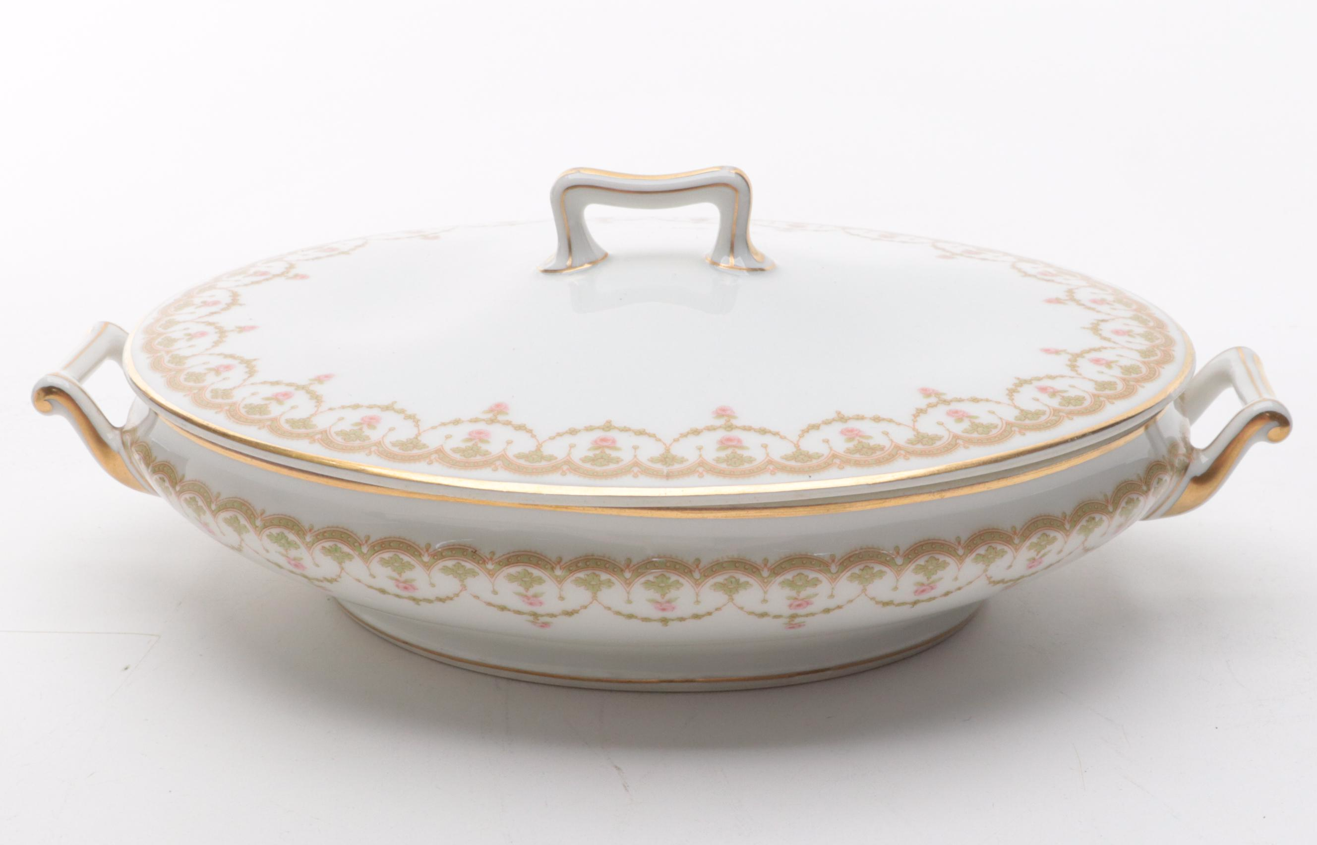 Haviland Hand-Painted Porcelain Serving Dishes, Mid-20th Century