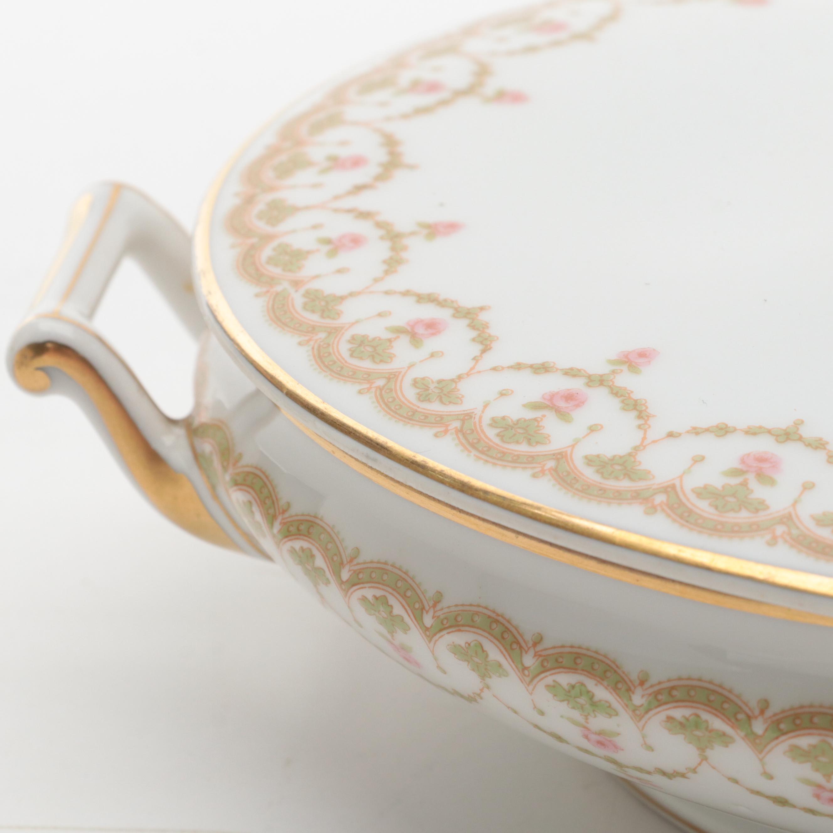 Haviland Hand-Painted Porcelain Serving Dishes, Mid-20th Century