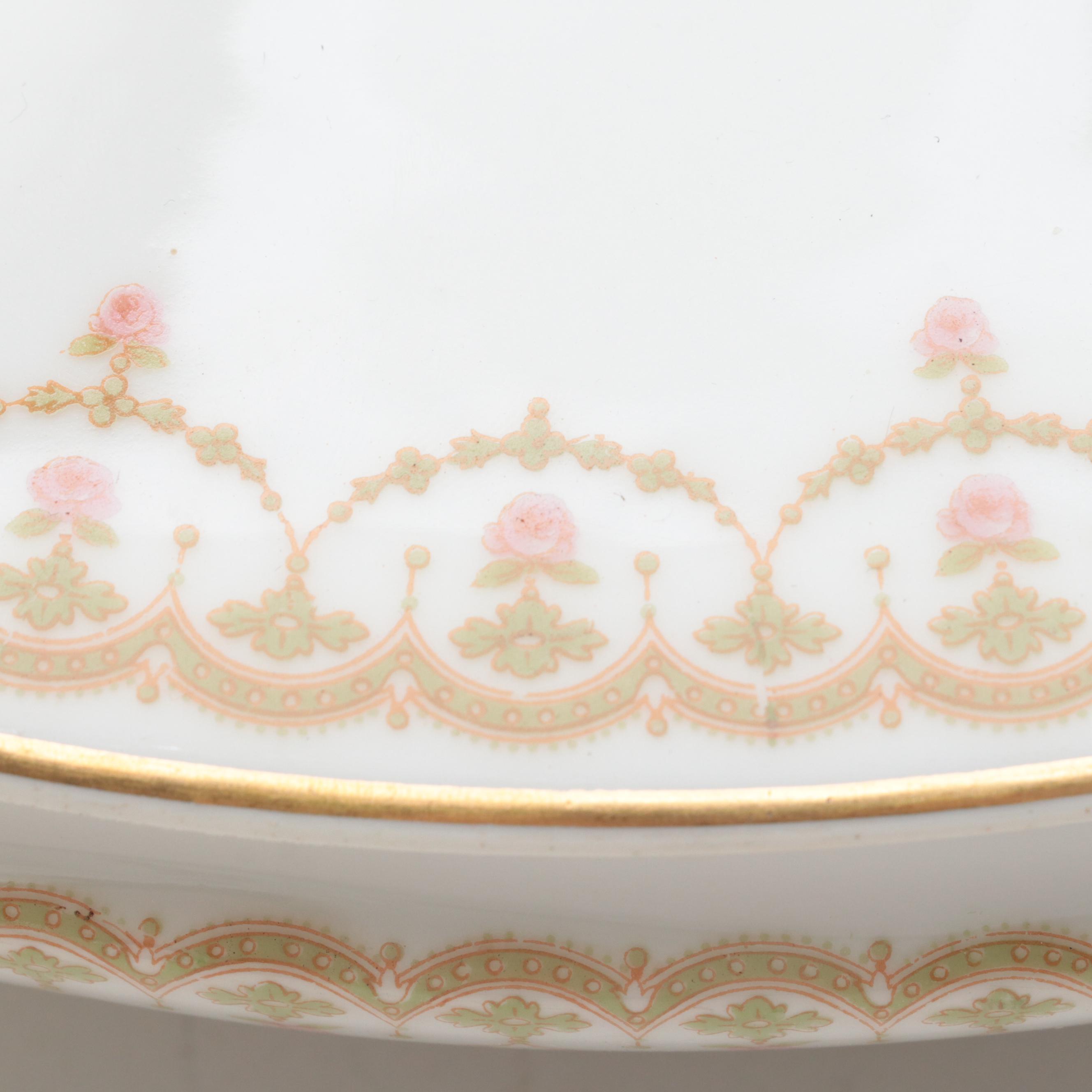 Haviland Hand-Painted Porcelain Serving Dishes, Mid-20th Century