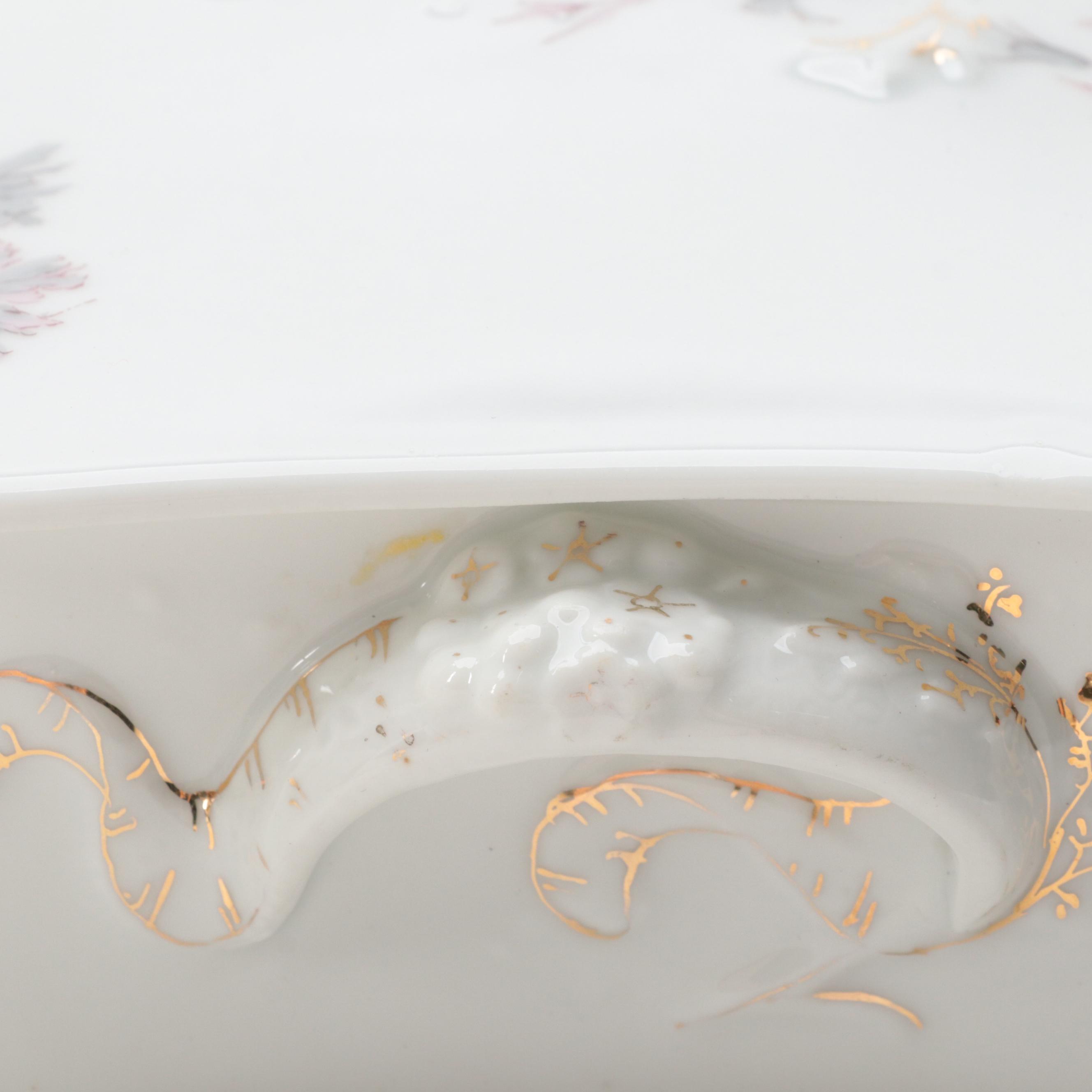 Haviland Hand-Painted Porcelain Serving Dishes, Mid-20th Century