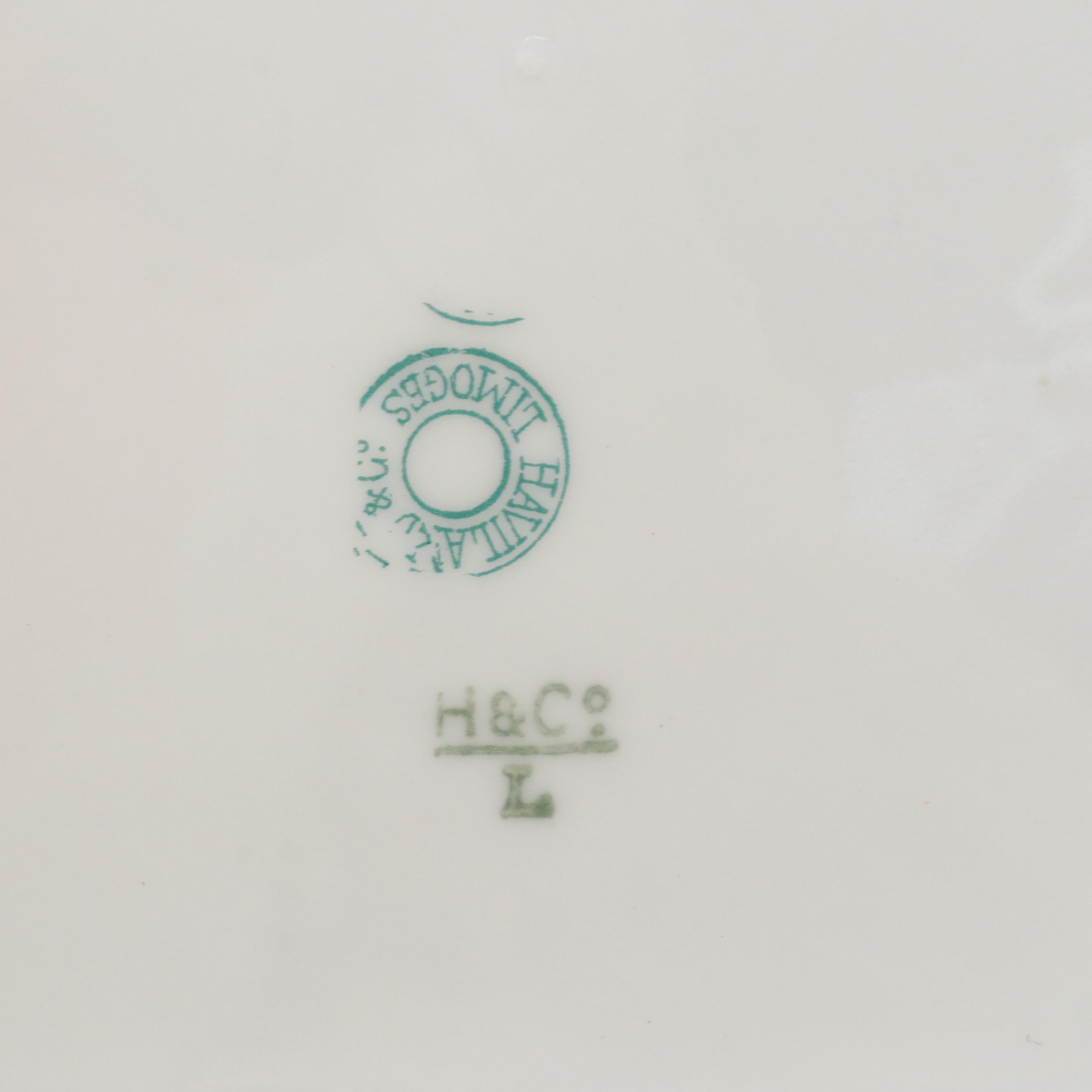 Haviland Hand-Painted Porcelain Serving Dishes, Mid-20th Century