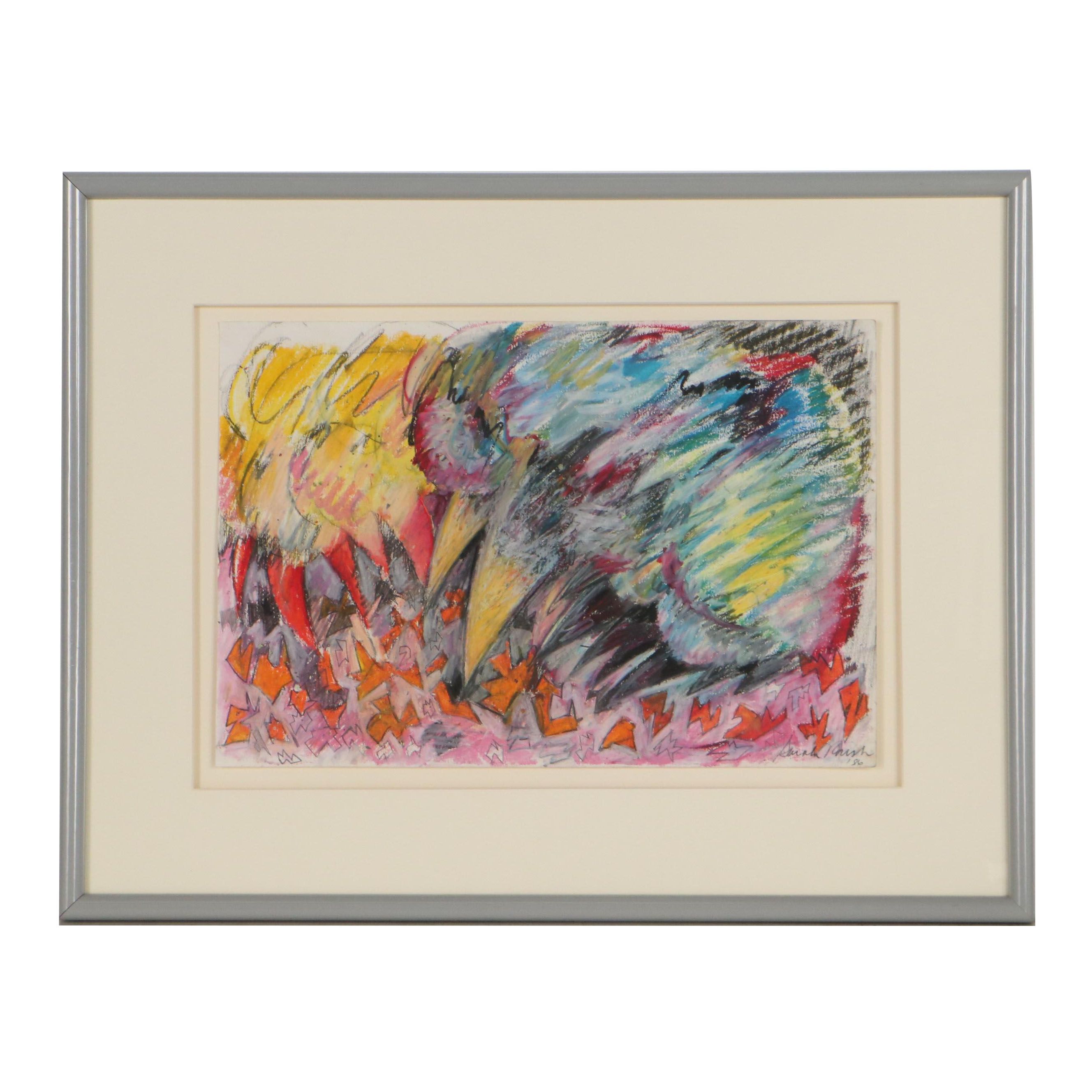 Sarah Roush Pastel Drawing, 1986 | EBTH