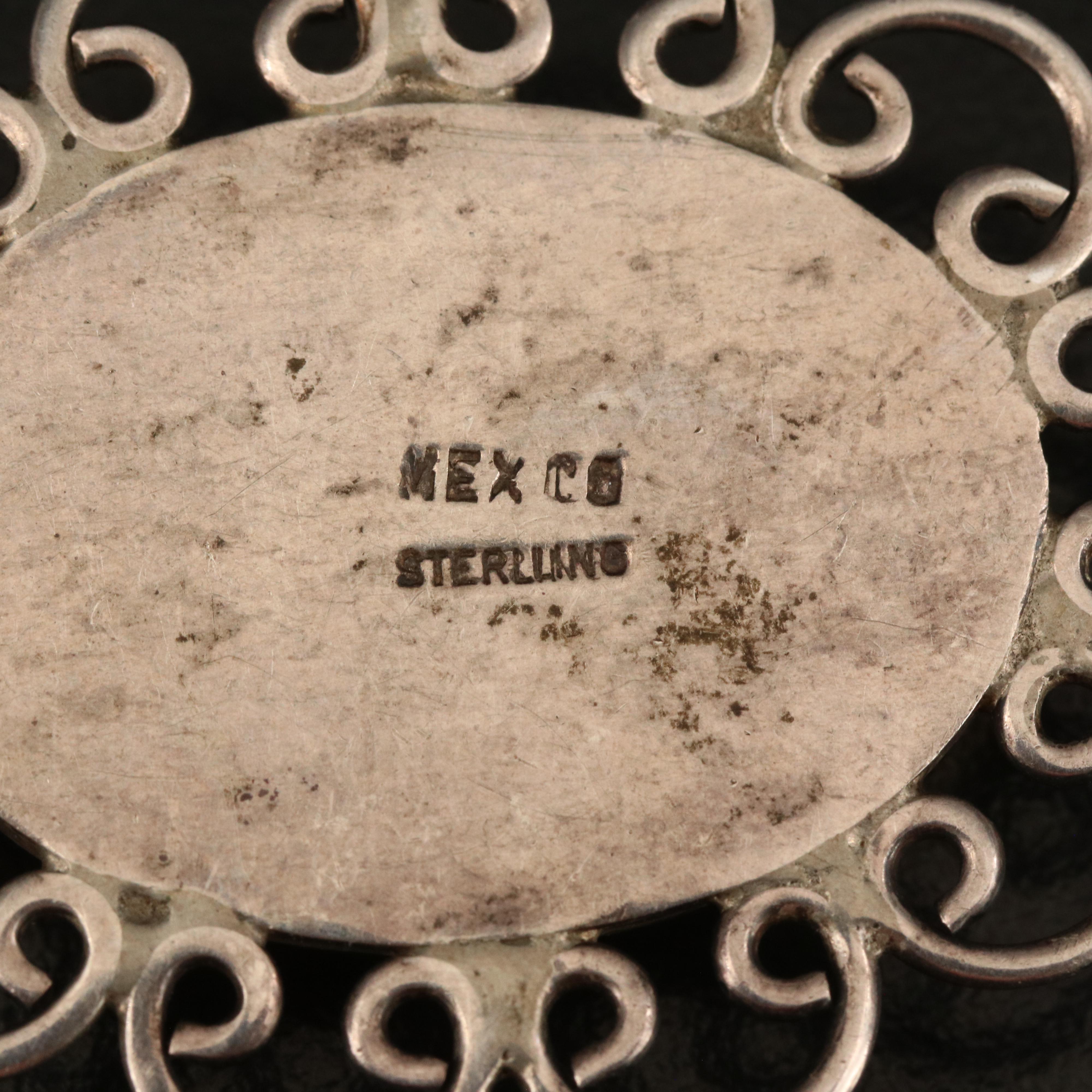 Sterling Pendant Necklaces with Turquoise, Jadeite and Beryl