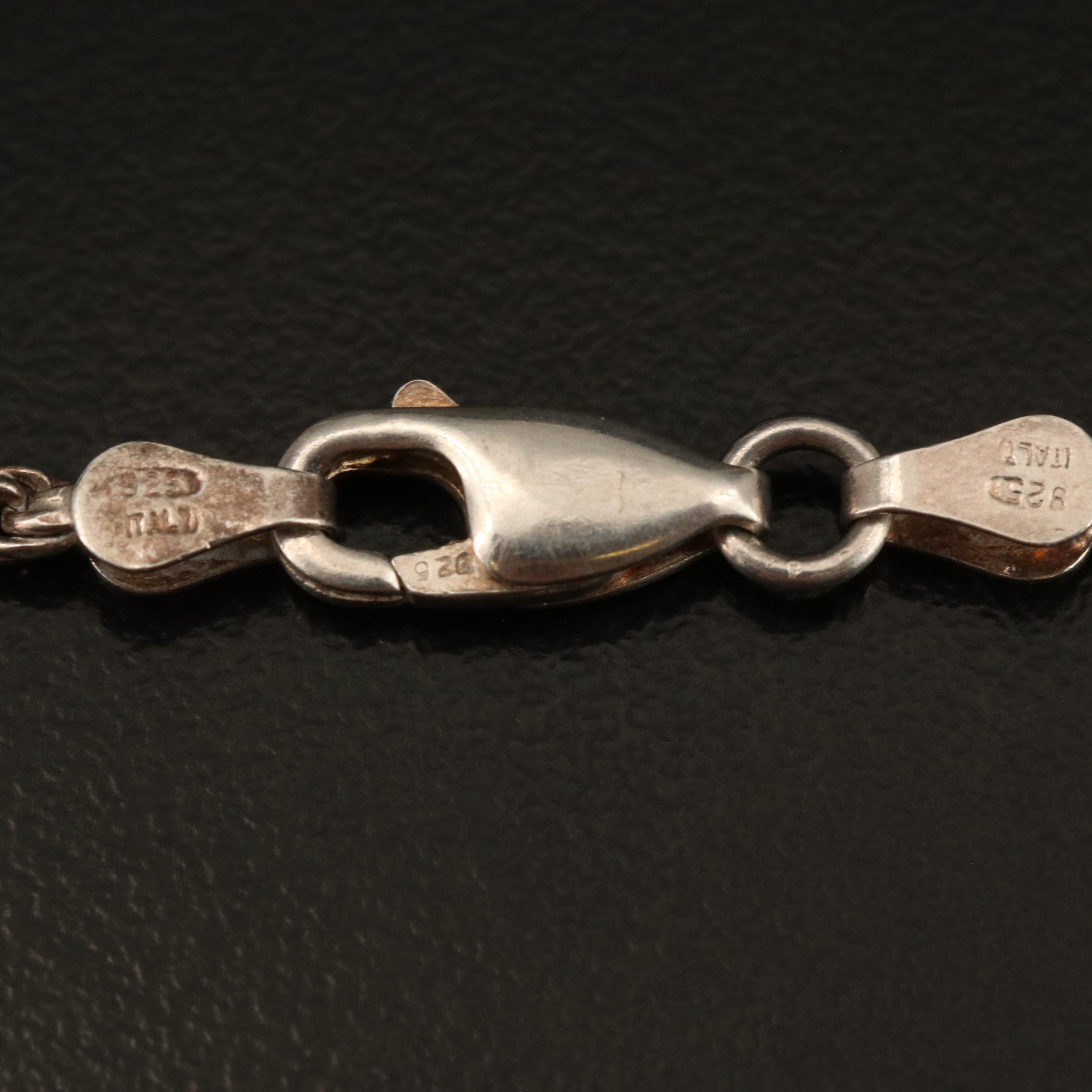 Sterling Pendant Necklaces with Turquoise, Jadeite and Beryl