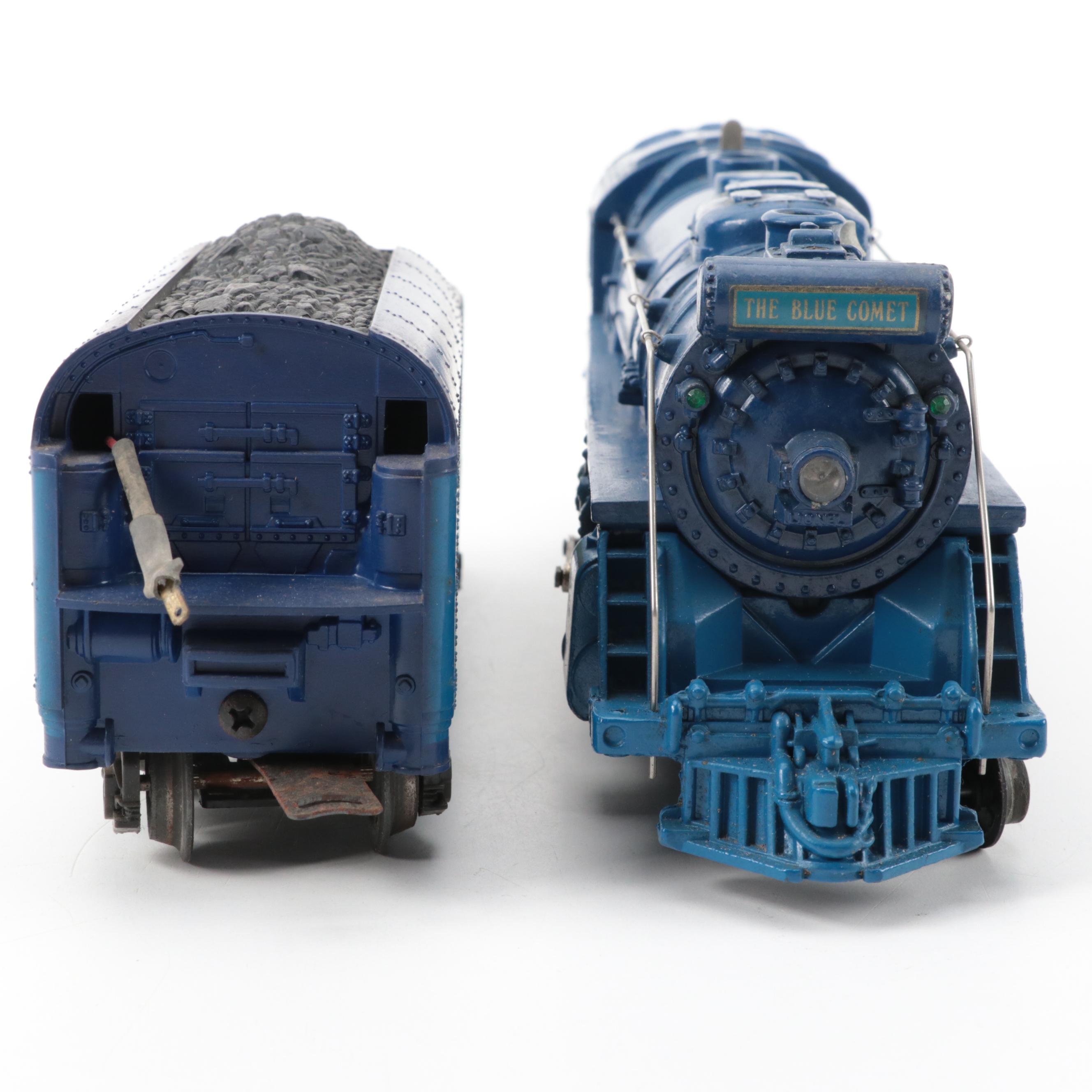 Lionel "The Blue Comet" Locomotive and Train Cars