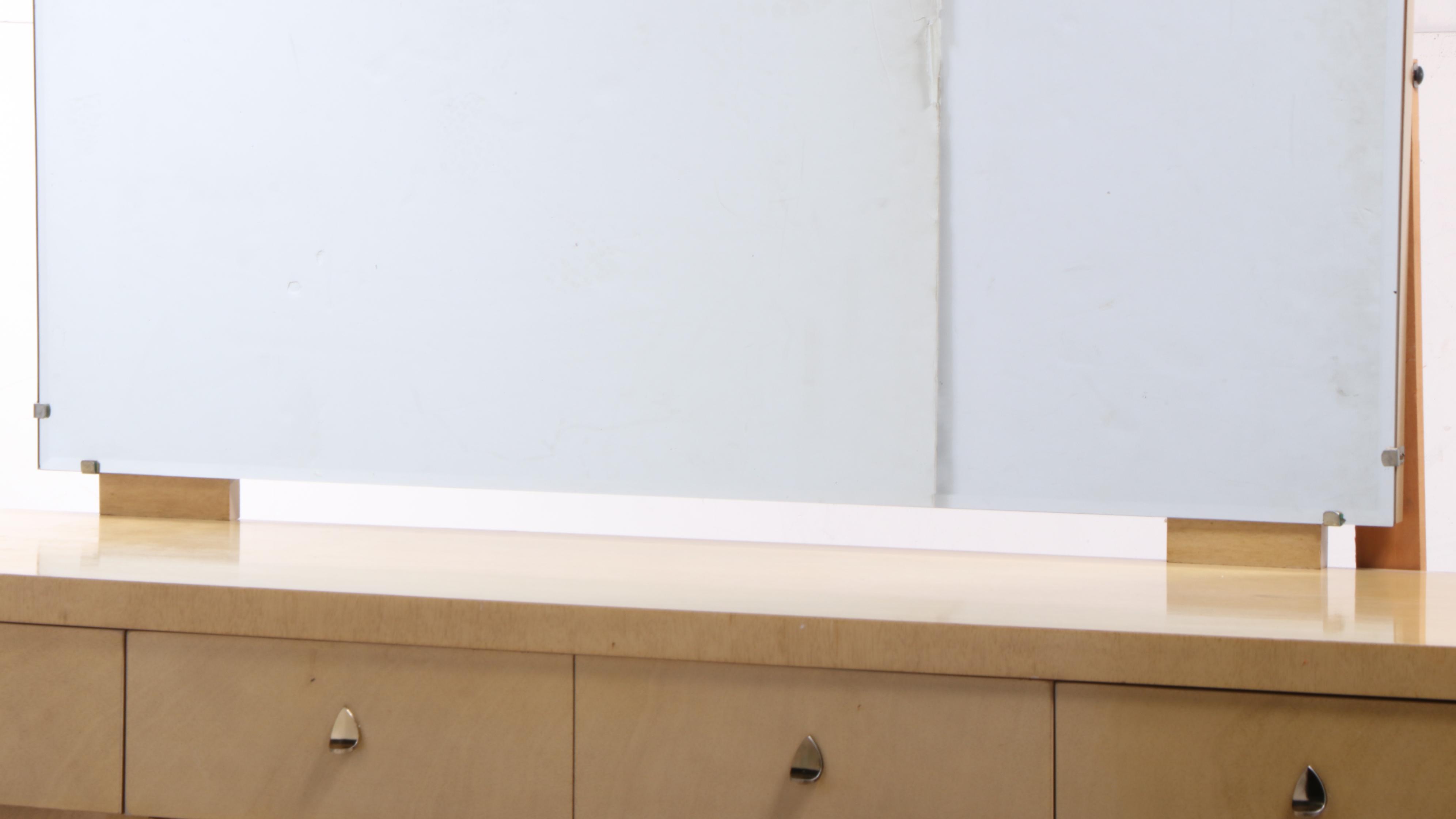 Kent Coffey Style Mid Century Modern Blonde Wood Ten-Drawer Dresser