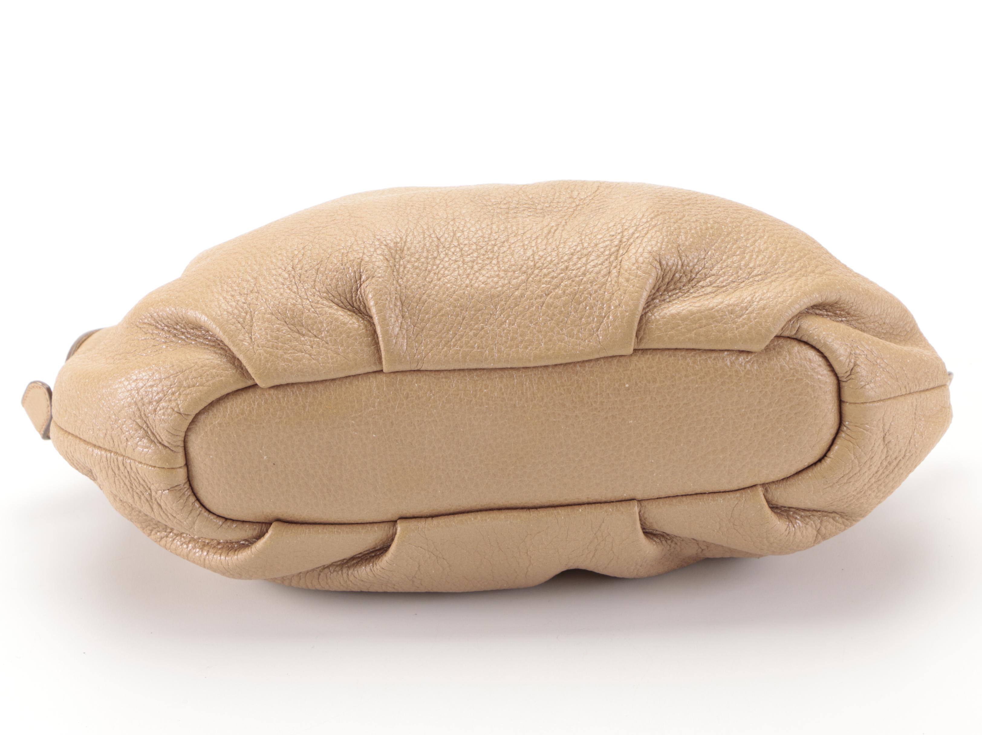 Prada Small Shoulder Bag in Dark Beige Cervo Lux Deerskin Leather