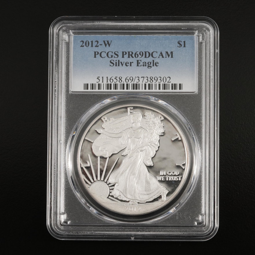 PCGS PR69 DCAM 2012-W $1 Proof American Silver Eagle