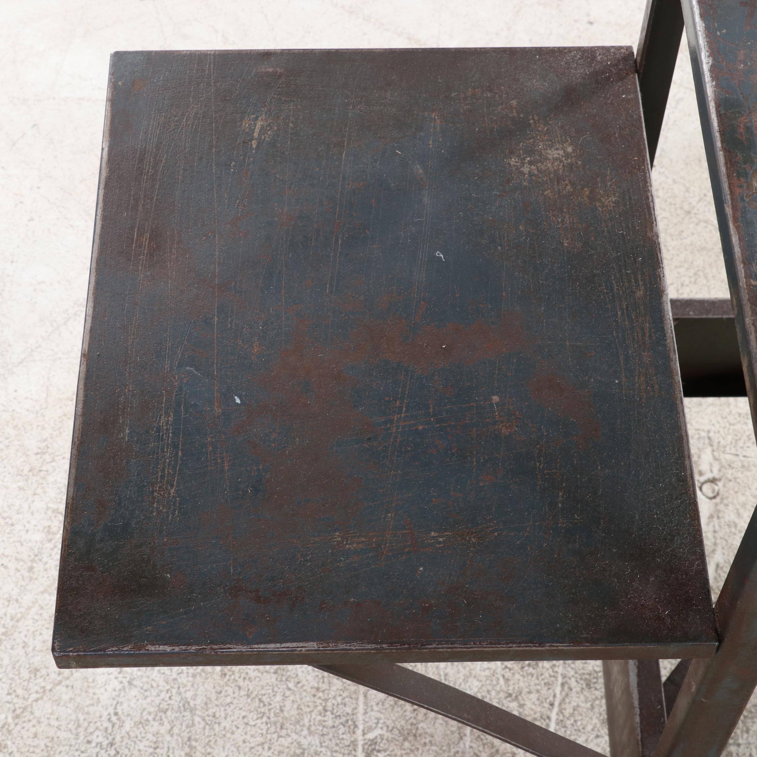 Industrial Steel Cart with Bracket Shelf and Draw-Leaf Work Surface