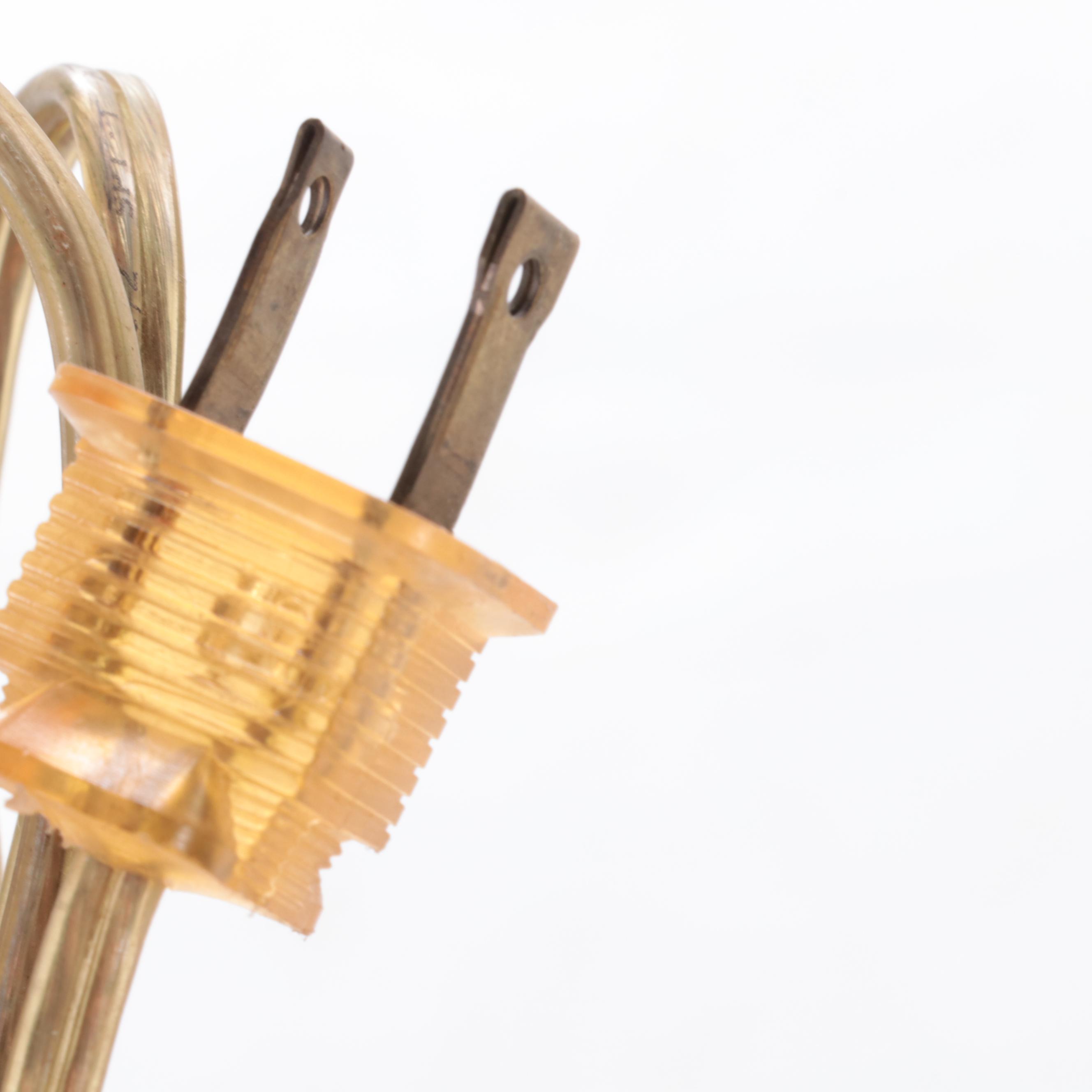 Ethan Allen Pastel Pink and Blue Ceramic Table Lamp, Late 20th Century