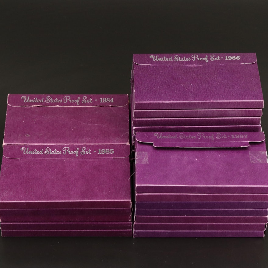 Twenty-Seven U.S. Proof Sets, 1984–1987