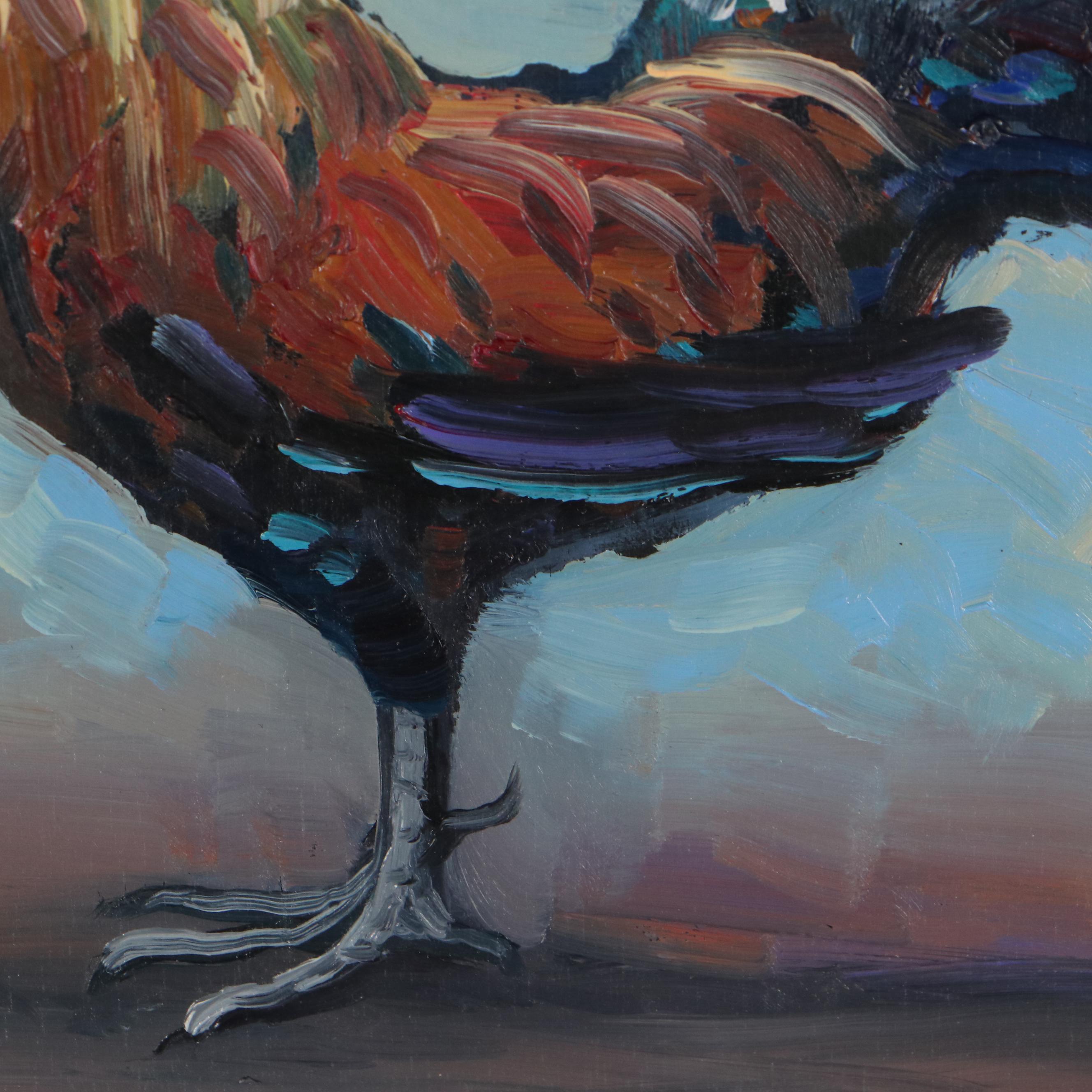 William Hawkins Oil Painting of Rooster