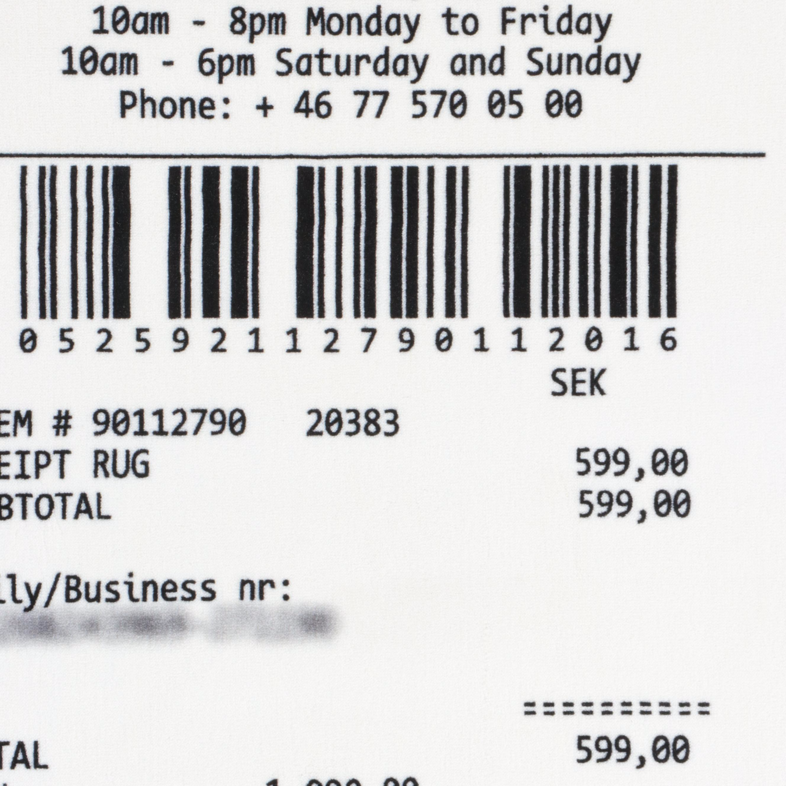 Virgil Abloh x IKEA Markerad "RECEIPT" Rug, 2019