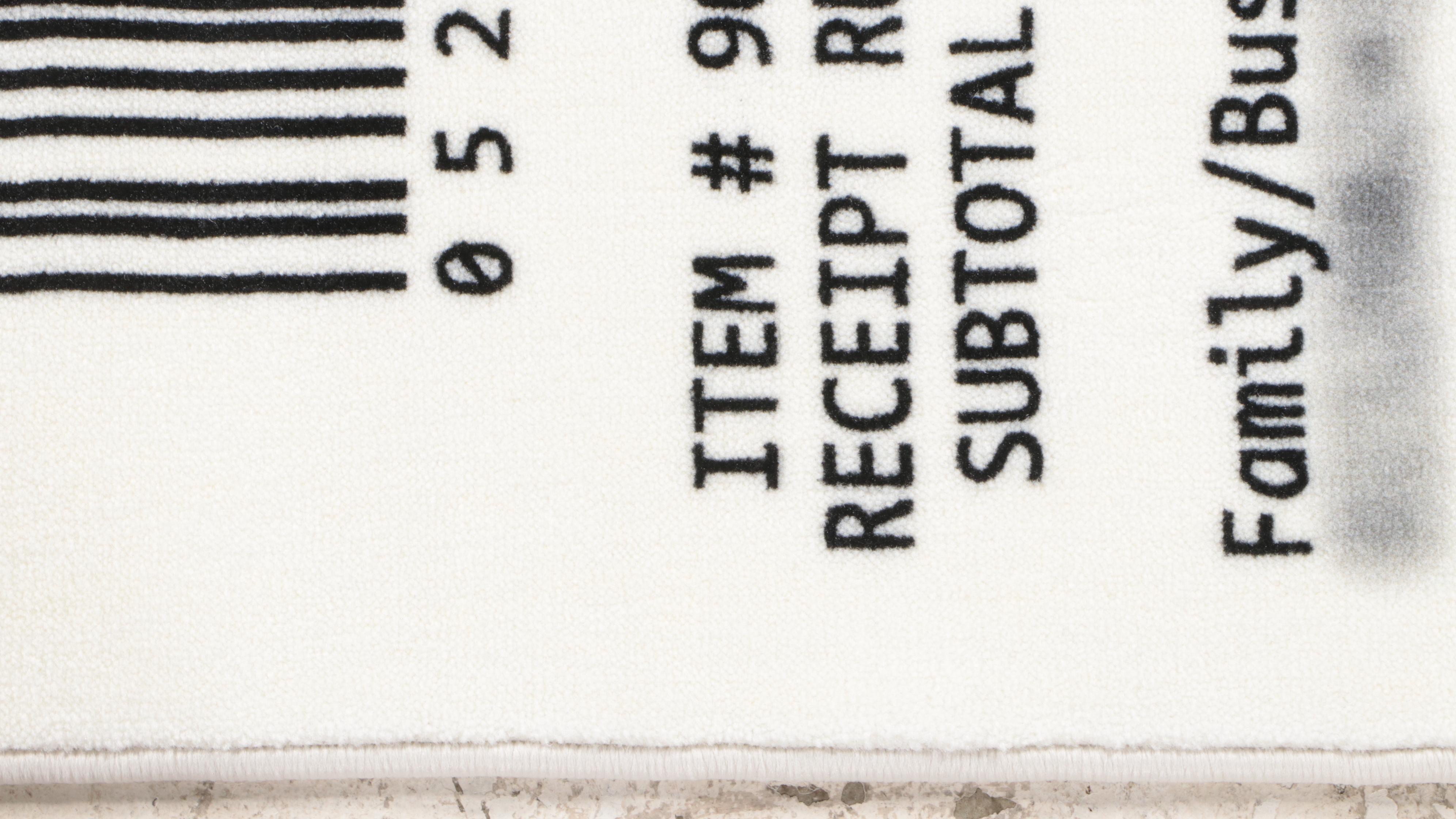 Virgil Abloh x IKEA Markerad "RECEIPT" Rug, 2019