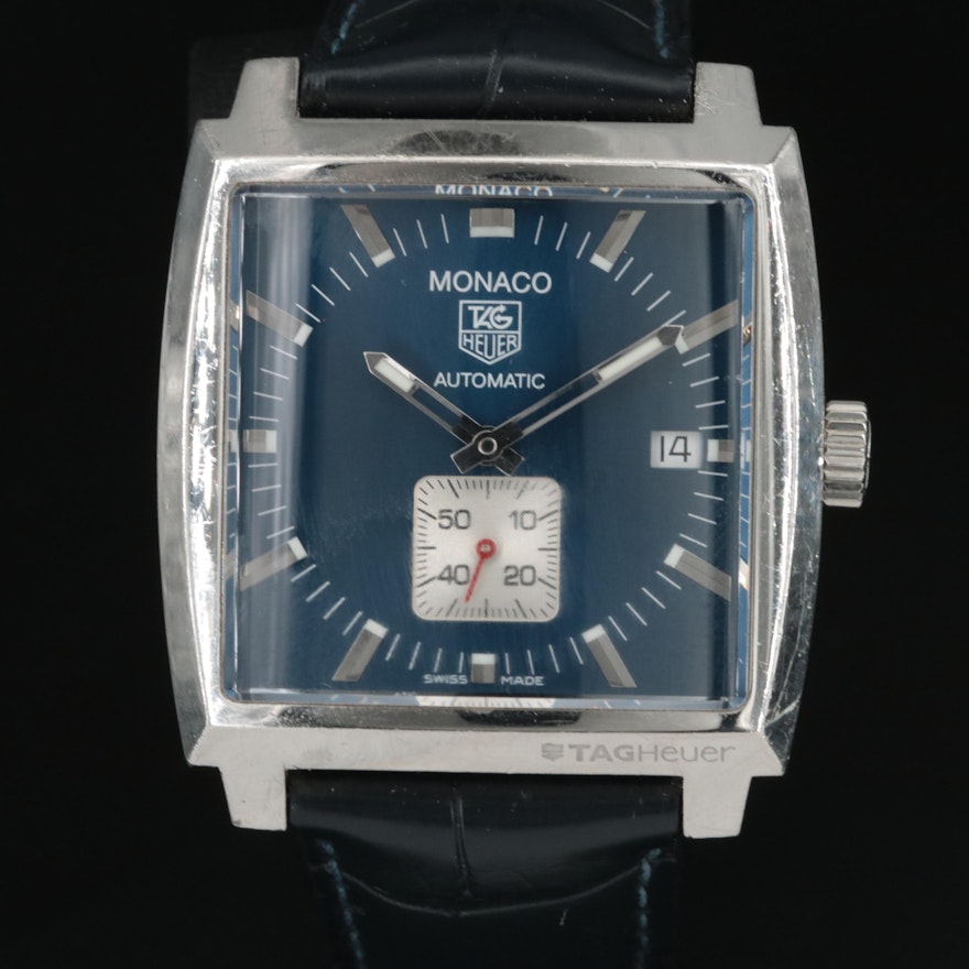 TAG Heuer Monaco Blue Dial Automatic Wristwatch with Date