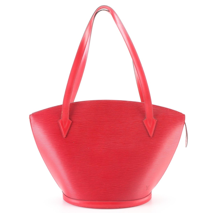 Louis Vuitton Saint Jacques GM Shoulder Bag in Red Epi Leather