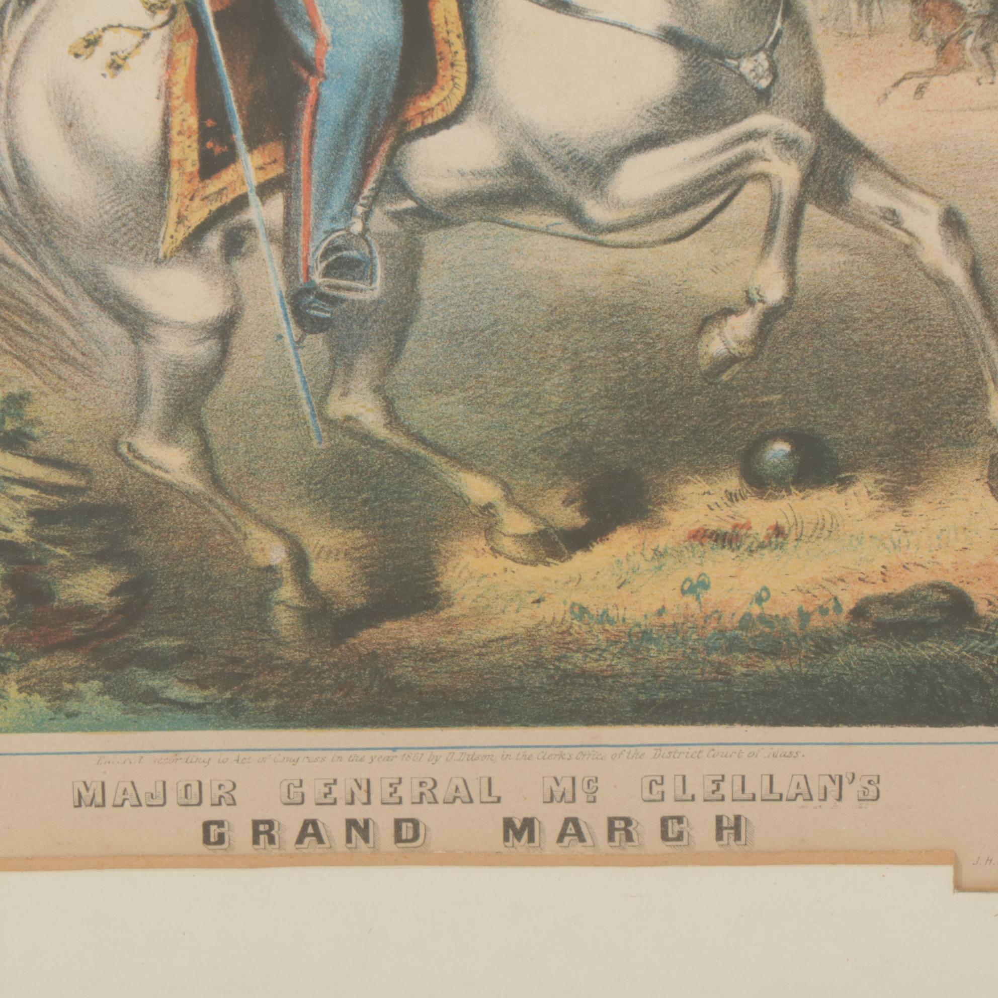 Civil War Union General Portrait Lithographs and Engraving, 19th Century