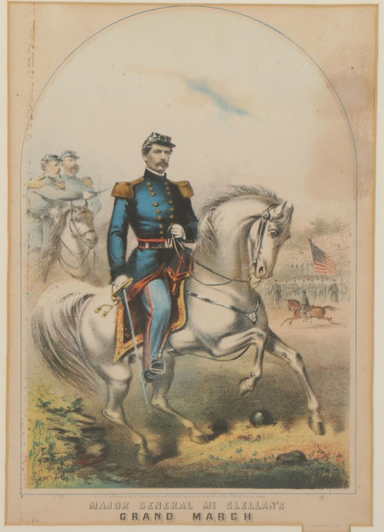 Civil War Union General Portrait Lithographs and Engraving, 19th Century