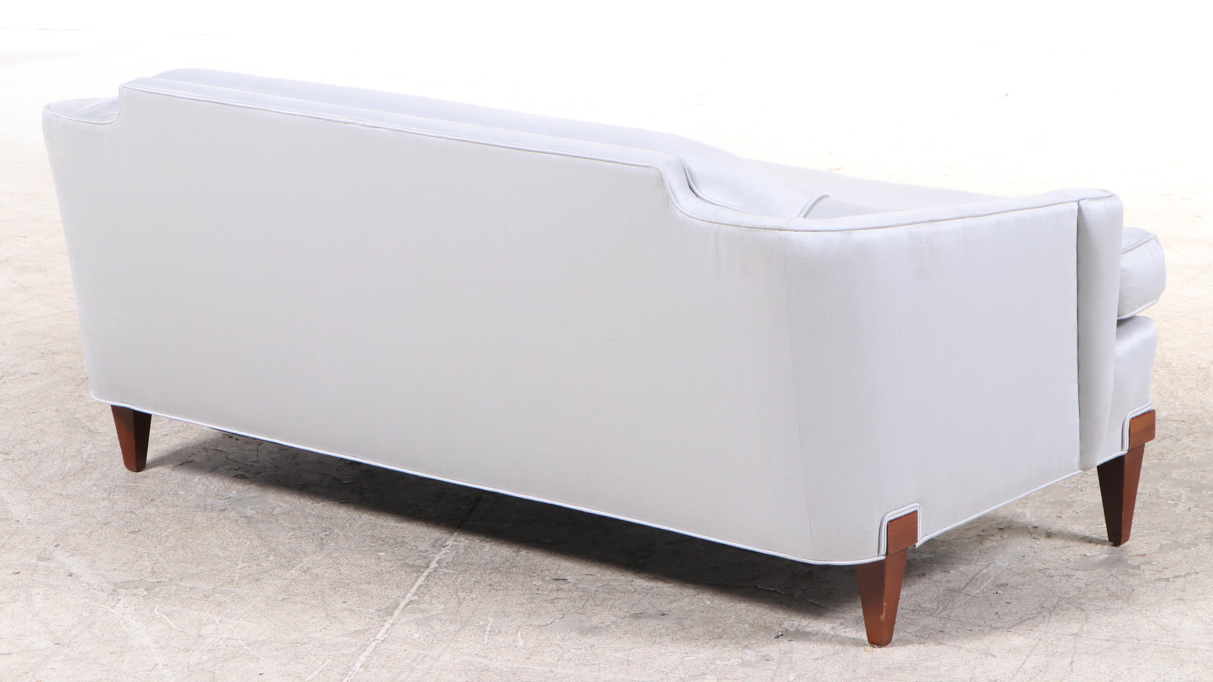 Hollywood Regency Style Tufted Low-Back Upholstered Loveseat