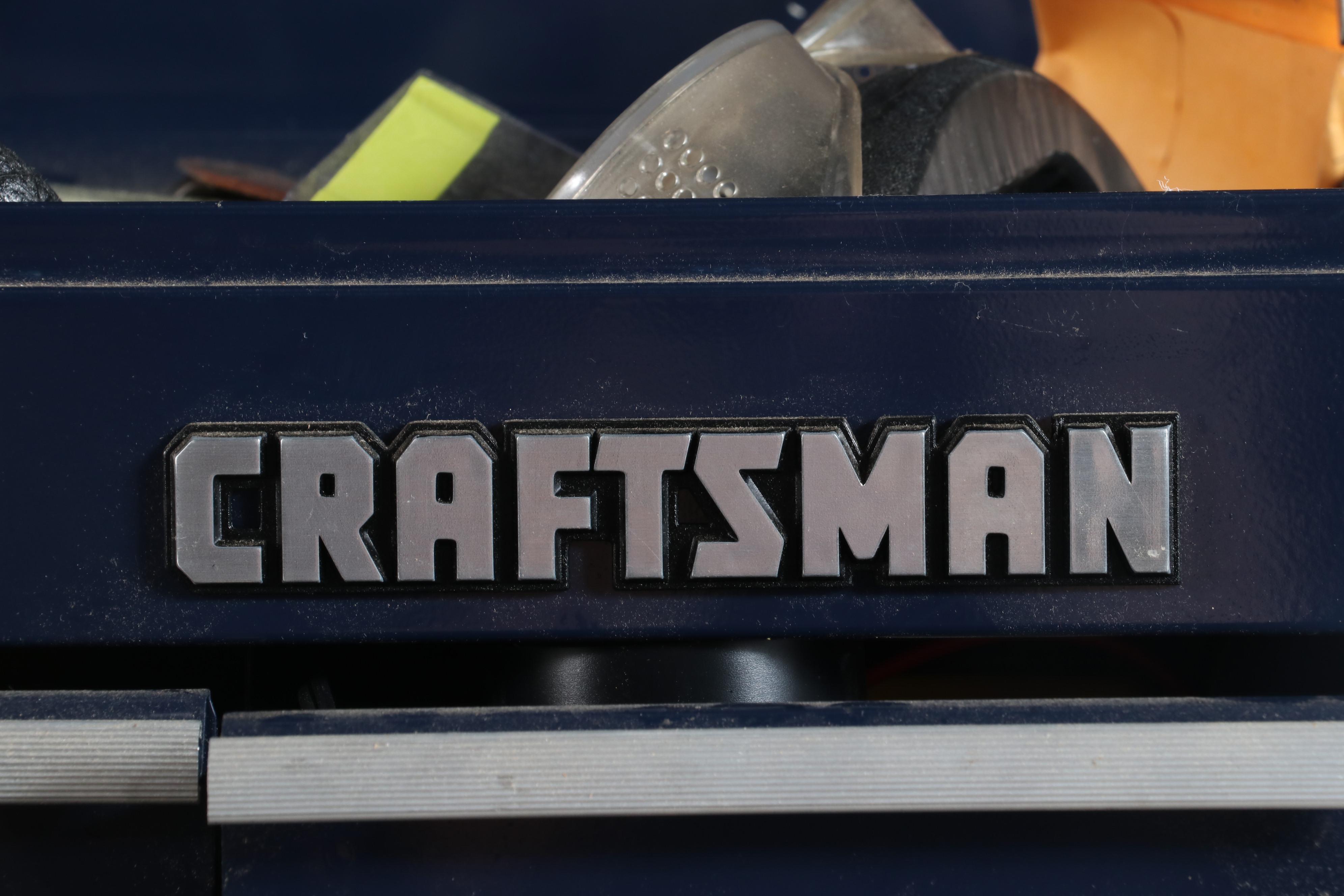 Craftsman Stacking Tool Chests on Casters With Assorted Tools