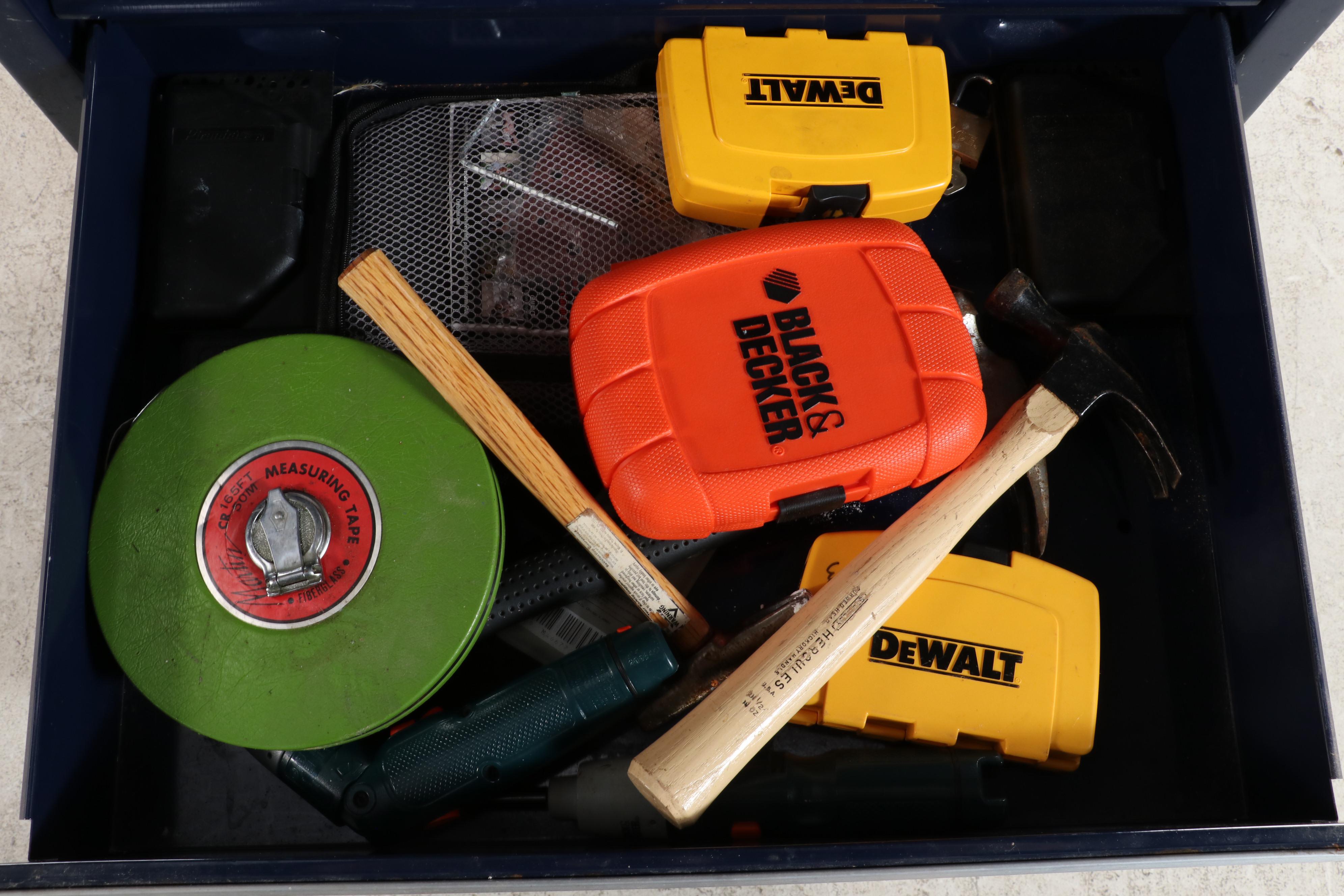 Craftsman Stacking Tool Chests on Casters With Assorted Tools