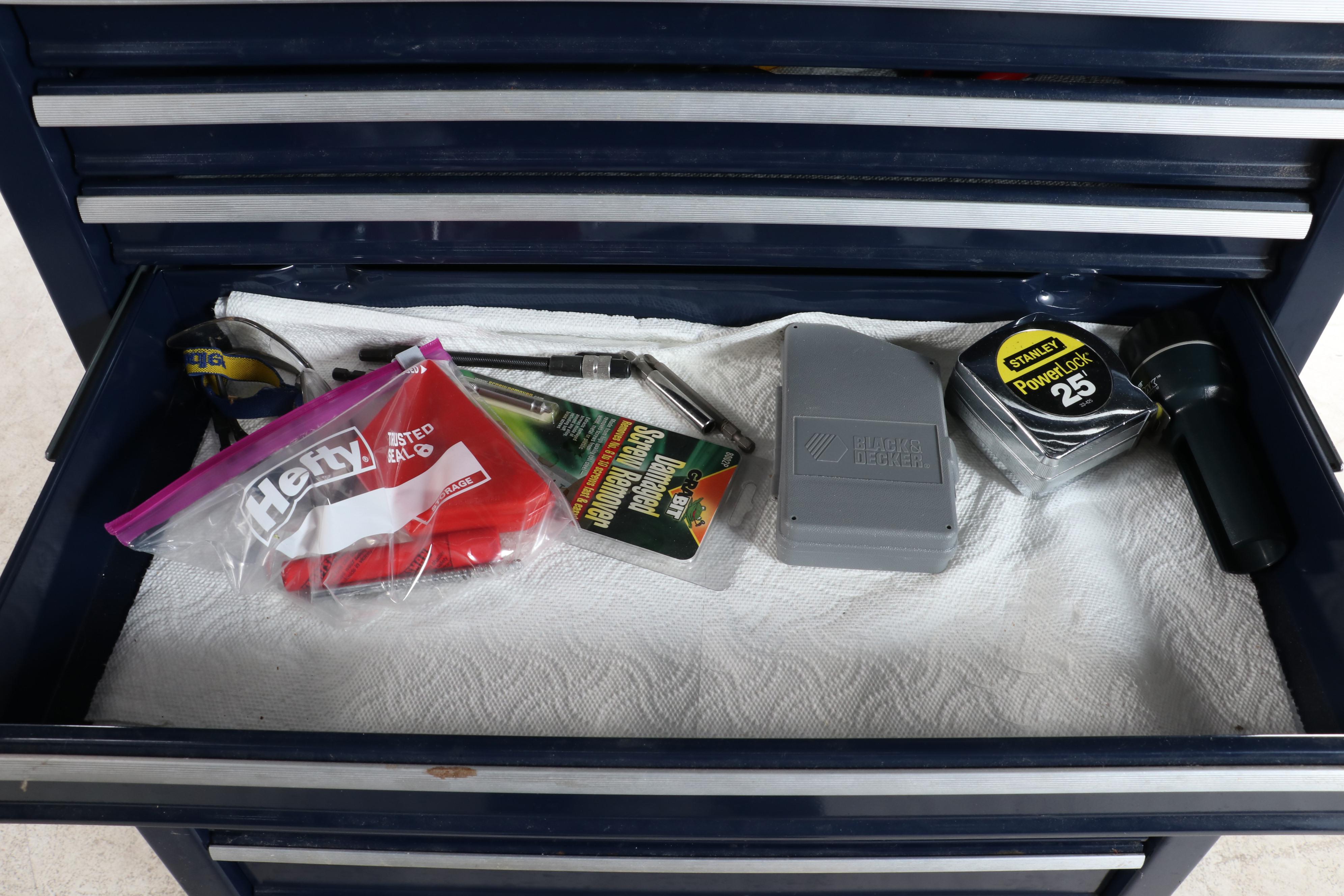 Craftsman Stacking Tool Chests on Casters With Assorted Tools