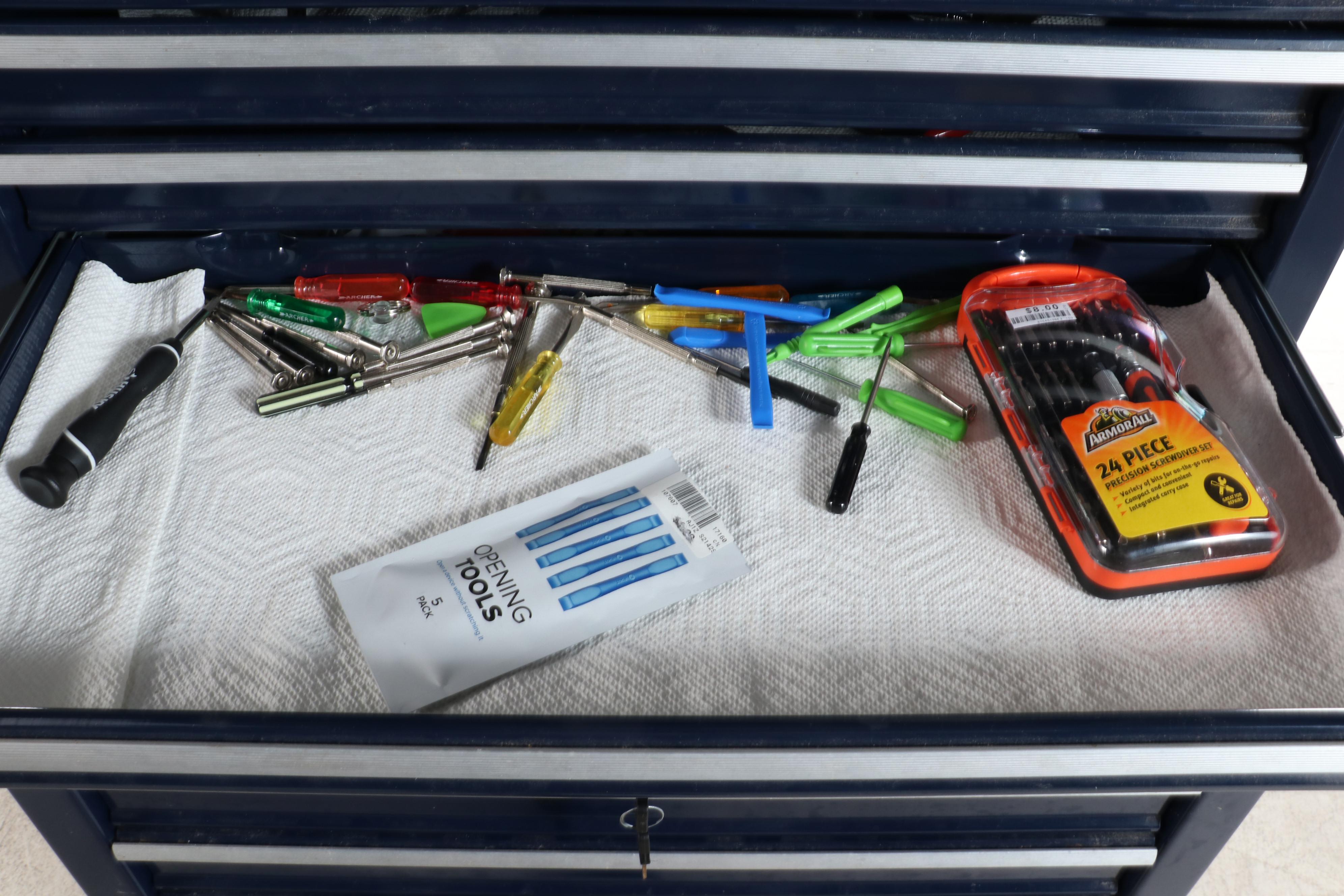 Craftsman Stacking Tool Chests on Casters With Assorted Tools