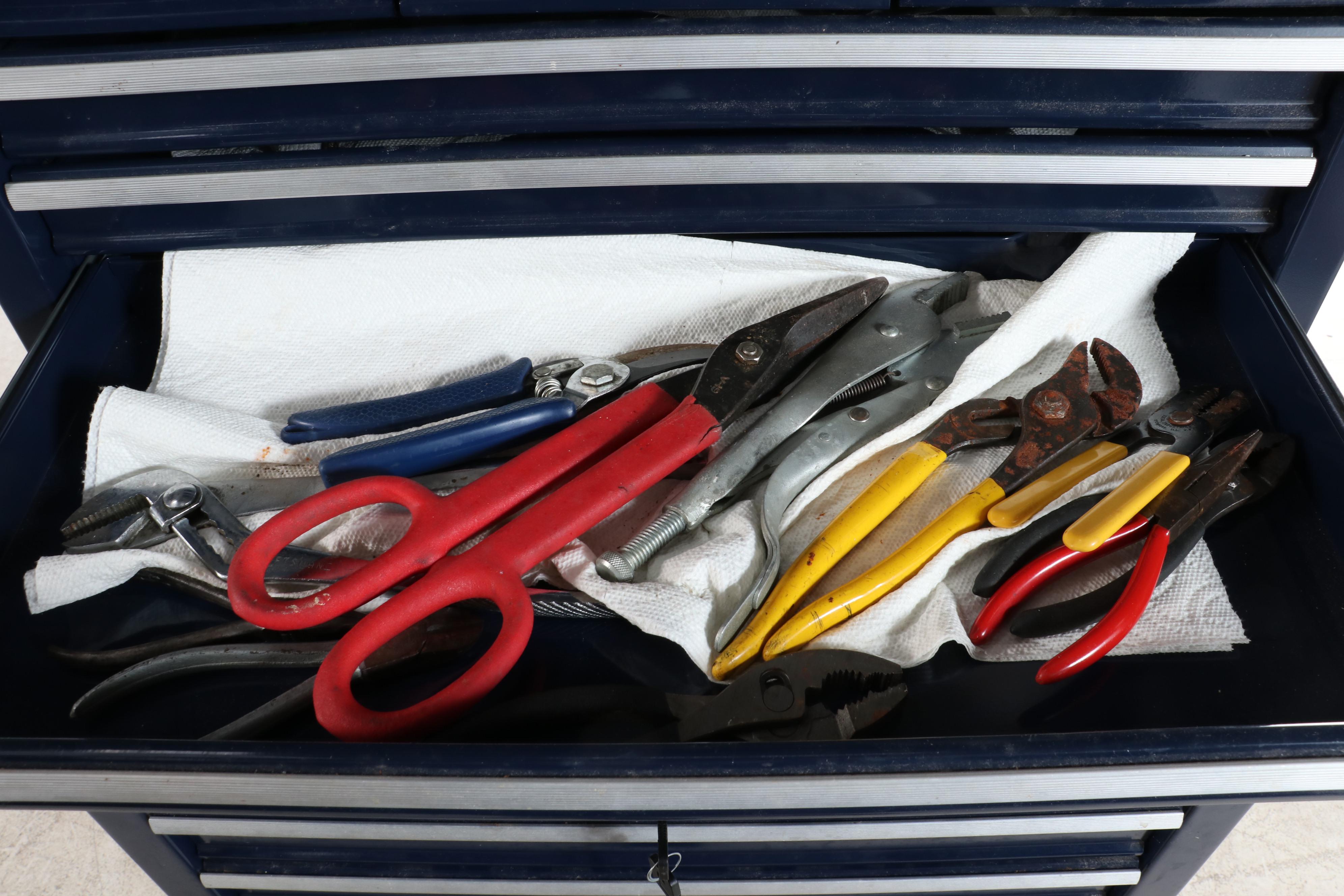 Craftsman Stacking Tool Chests on Casters With Assorted Tools