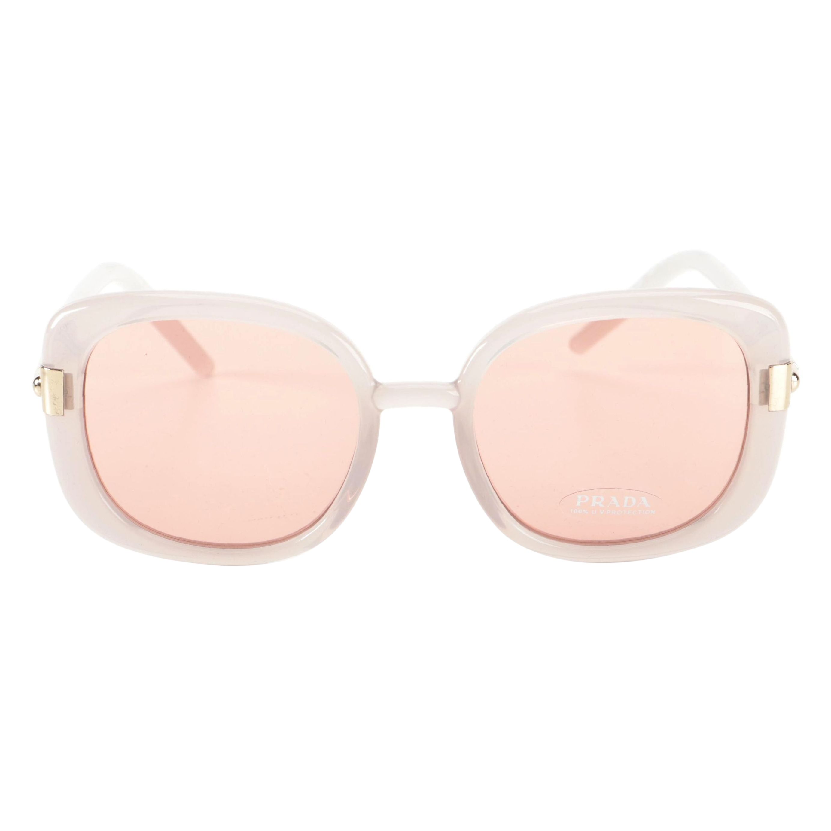 Prada SPR 04W Sunglasses in Opal Grey Acetate with Case and Box