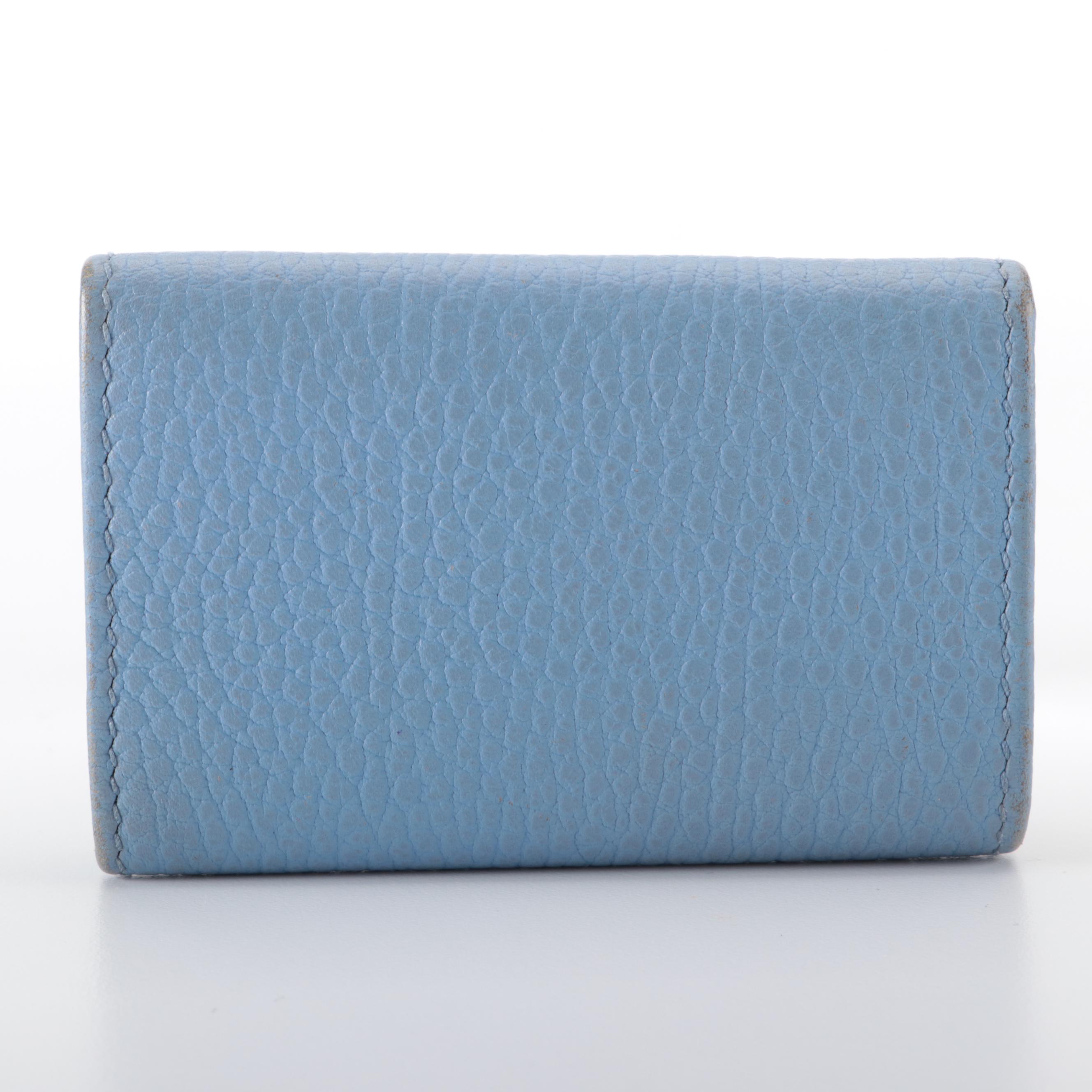 Gucci GG Marmont 6-Ring Key Case  in Pebbled Leather