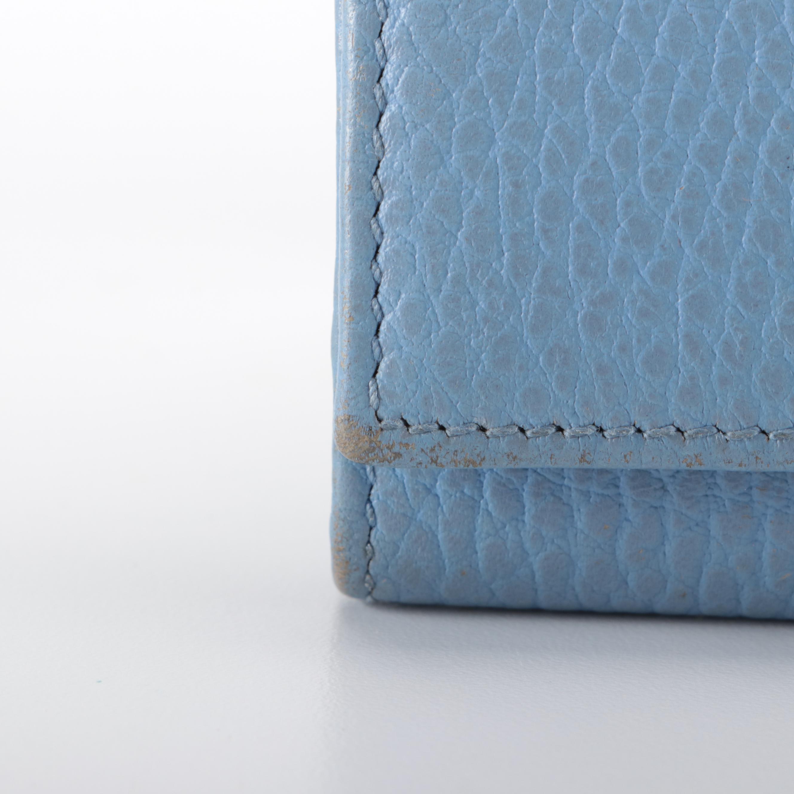 Gucci GG Marmont 6-Ring Key Case  in Pebbled Leather