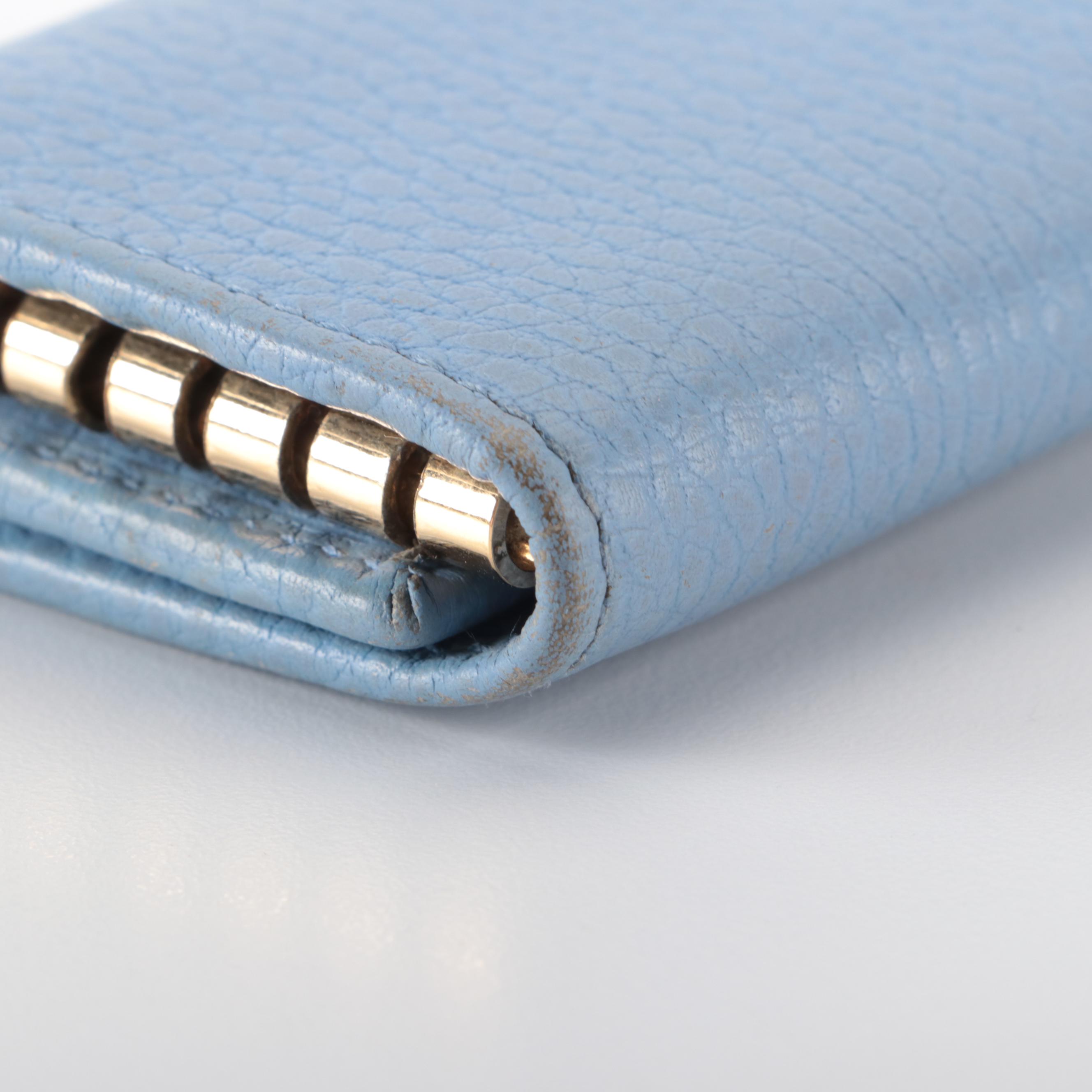 Gucci GG Marmont 6-Ring Key Case  in Pebbled Leather