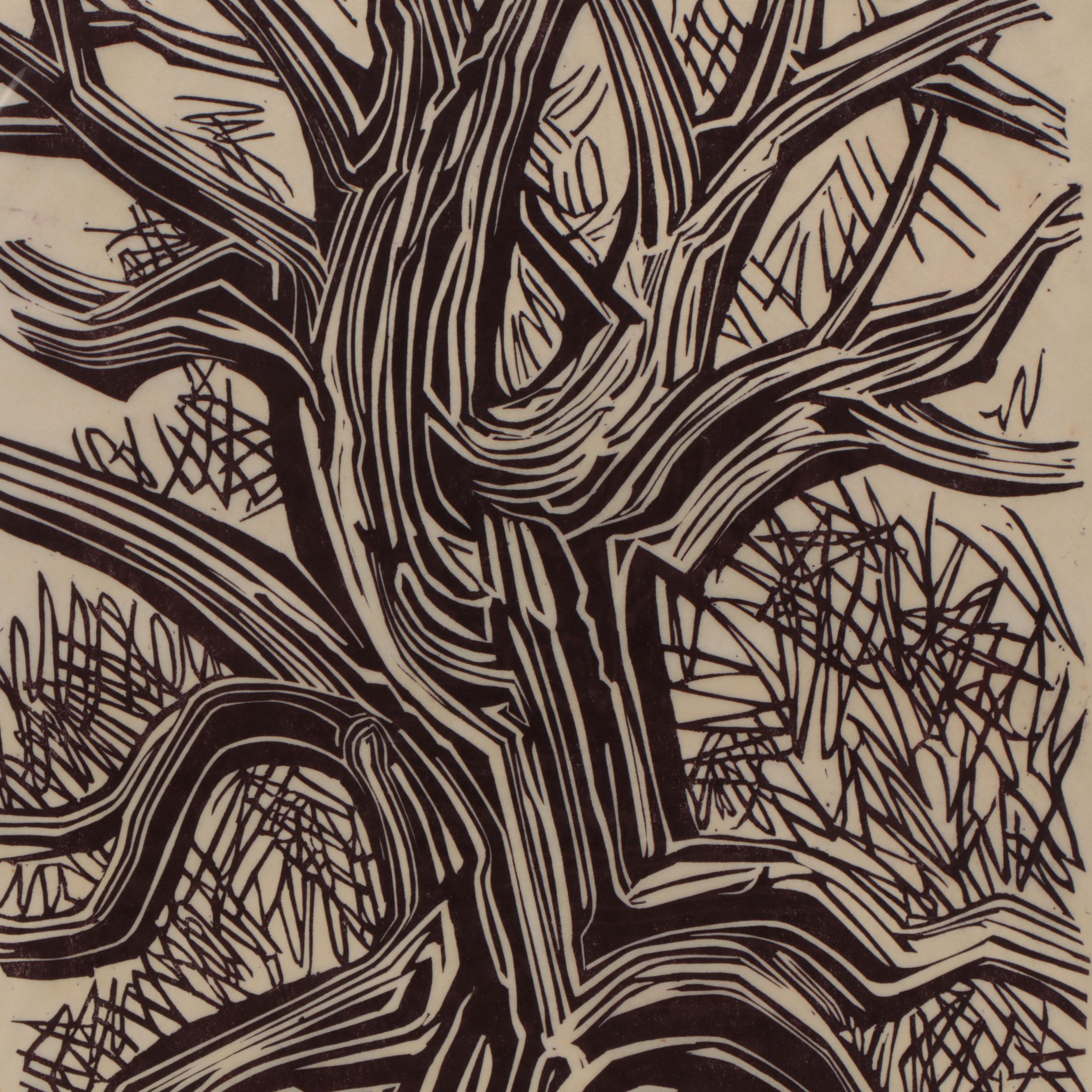 Leonard Maurer Linoleum Cuts Including "Nude"