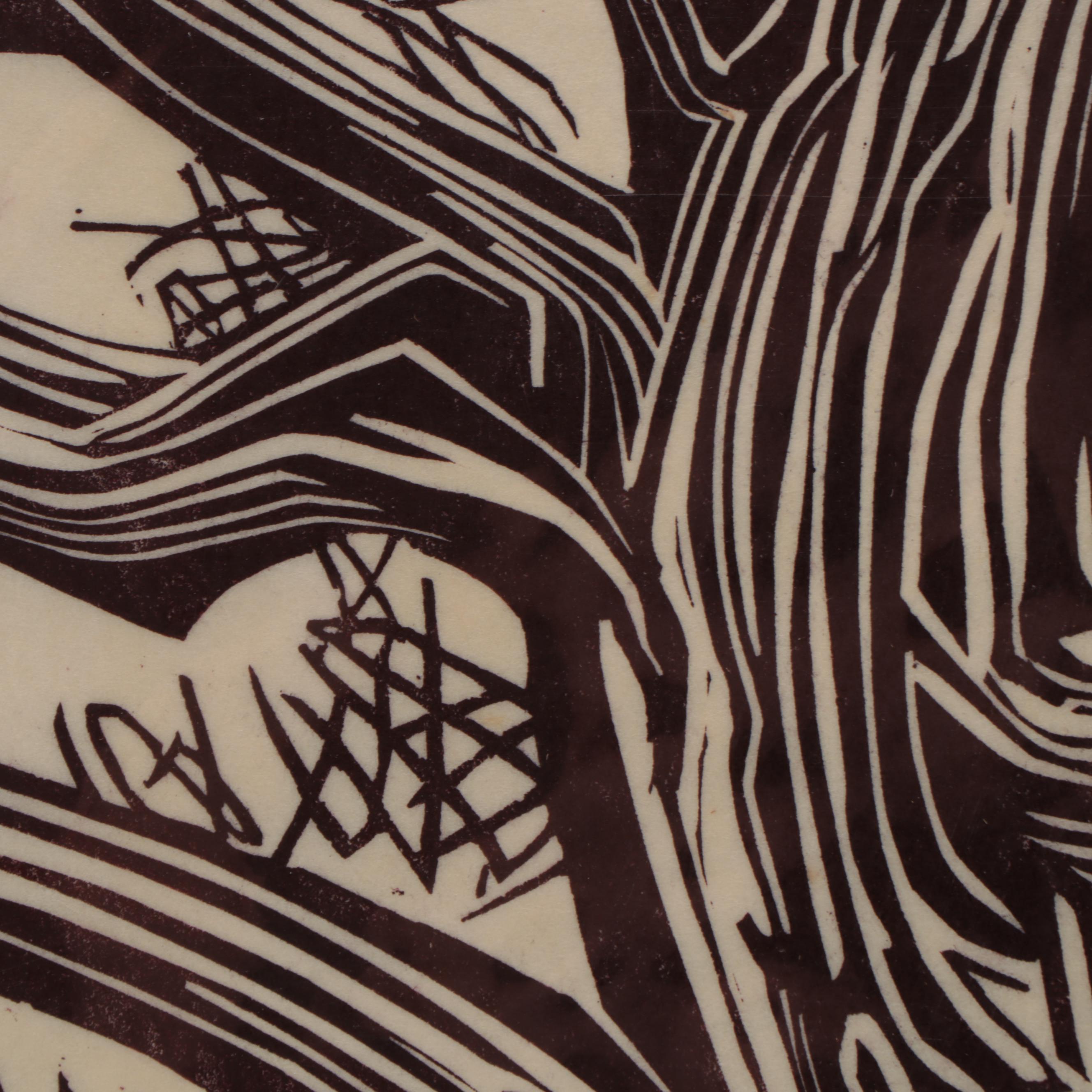 Leonard Maurer Linoleum Cuts Including "Nude"