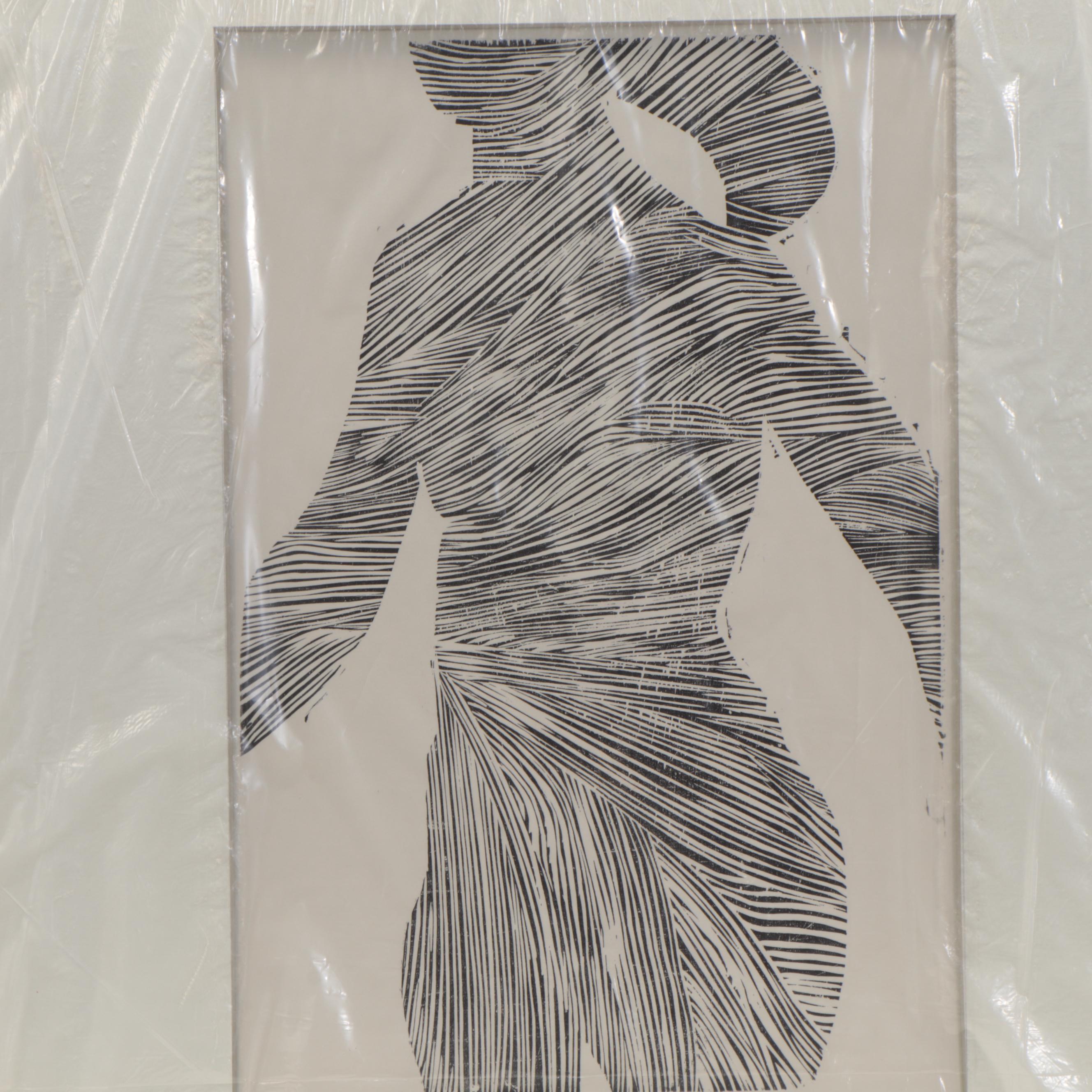 Leonard Maurer Linoleum Cuts Including "Nude"