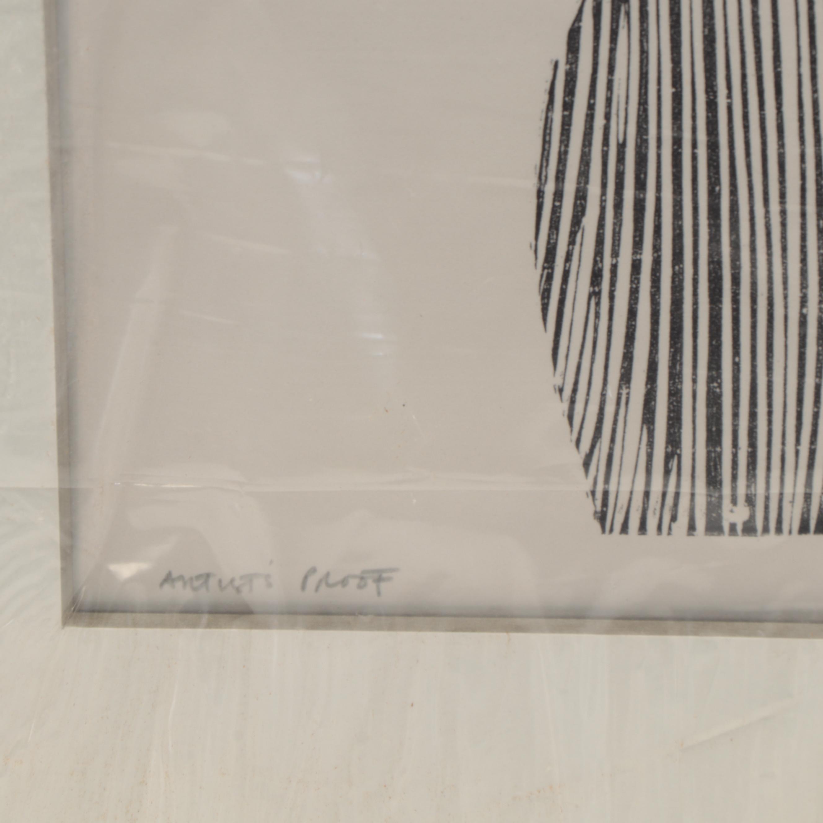 Leonard Maurer Linoleum Cuts Including "Nude"