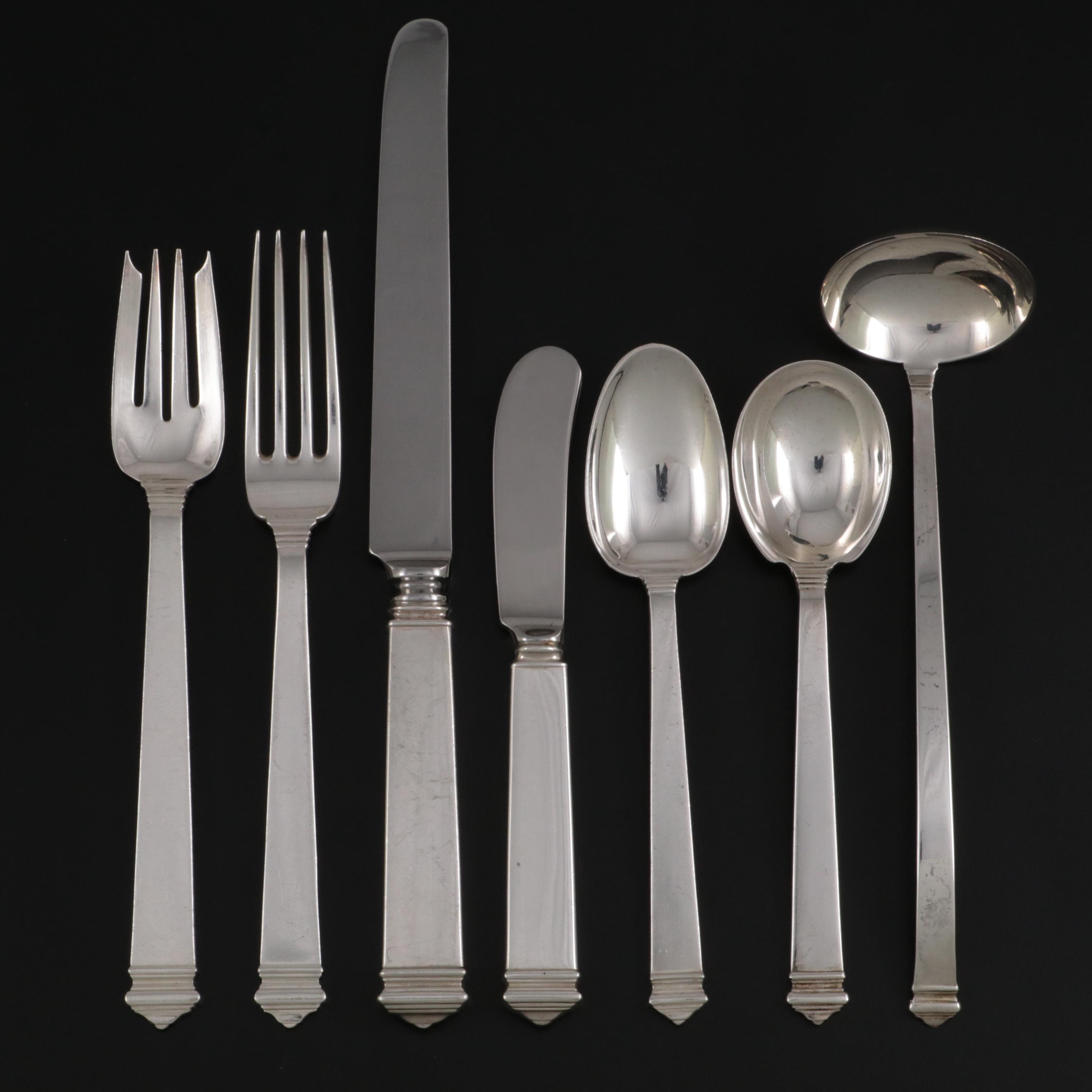 Tiffany & Co. "Hampton" Sterling Silver Flatware, Early to Mid-20th Century