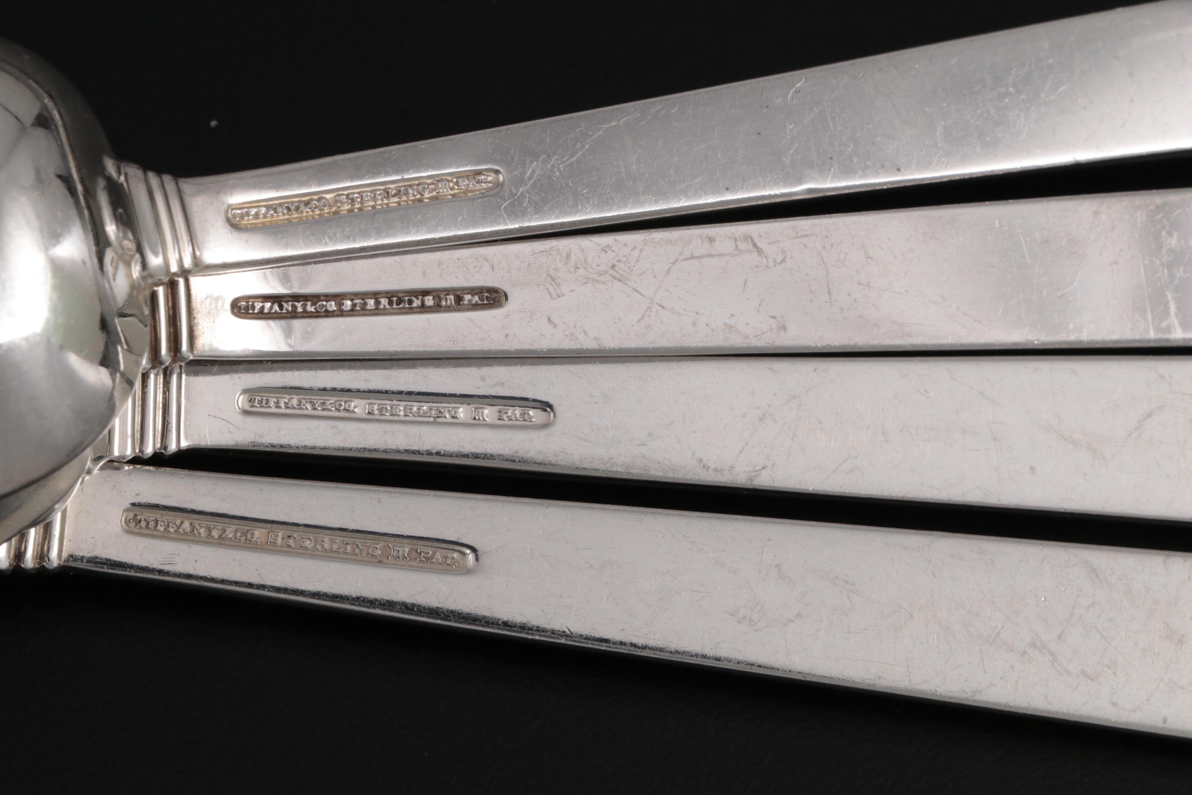 Tiffany & Co. "Hampton" Sterling Silver Flatware, Early to Mid-20th Century