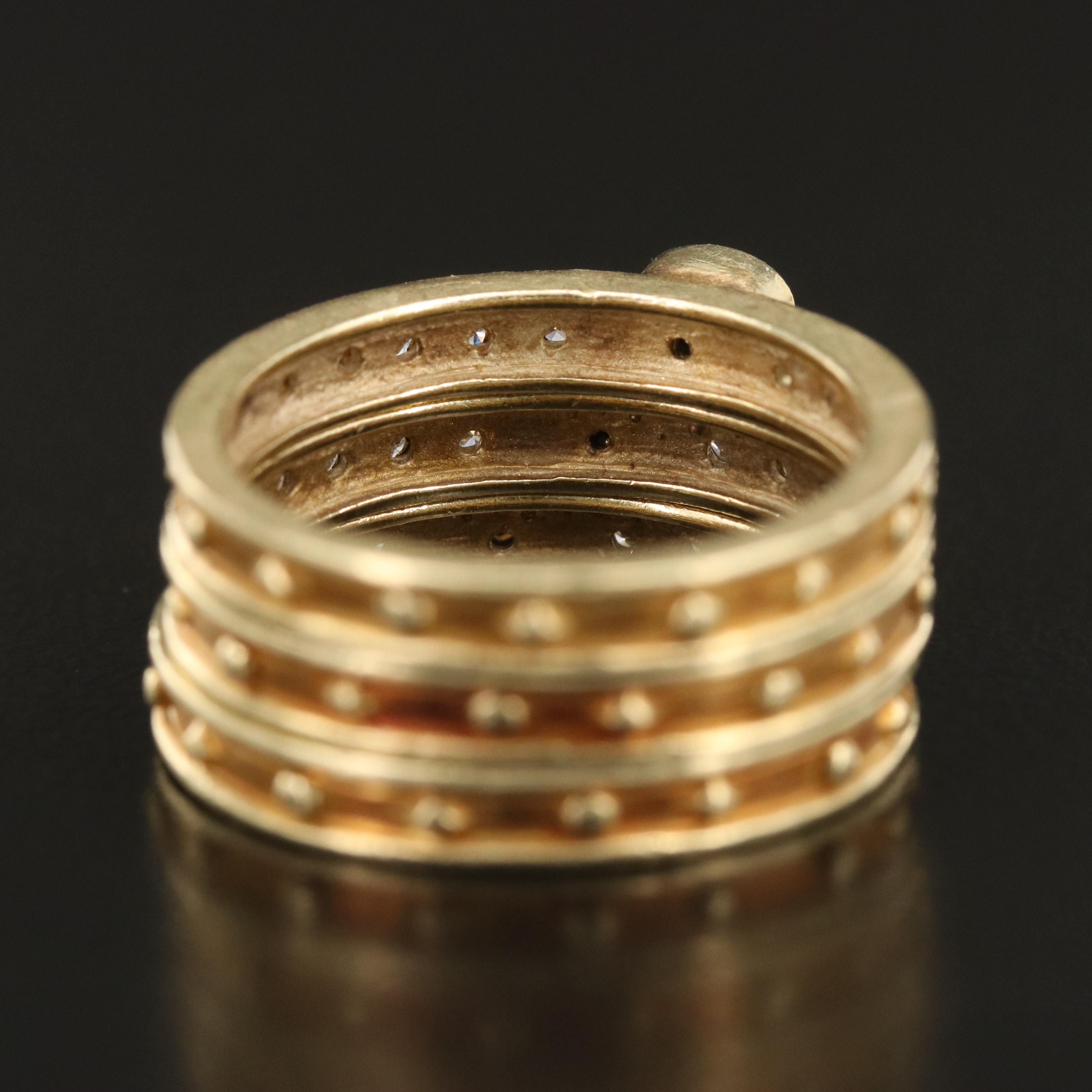 14K Ruby, Sapphire and Diamond Stacking Rings