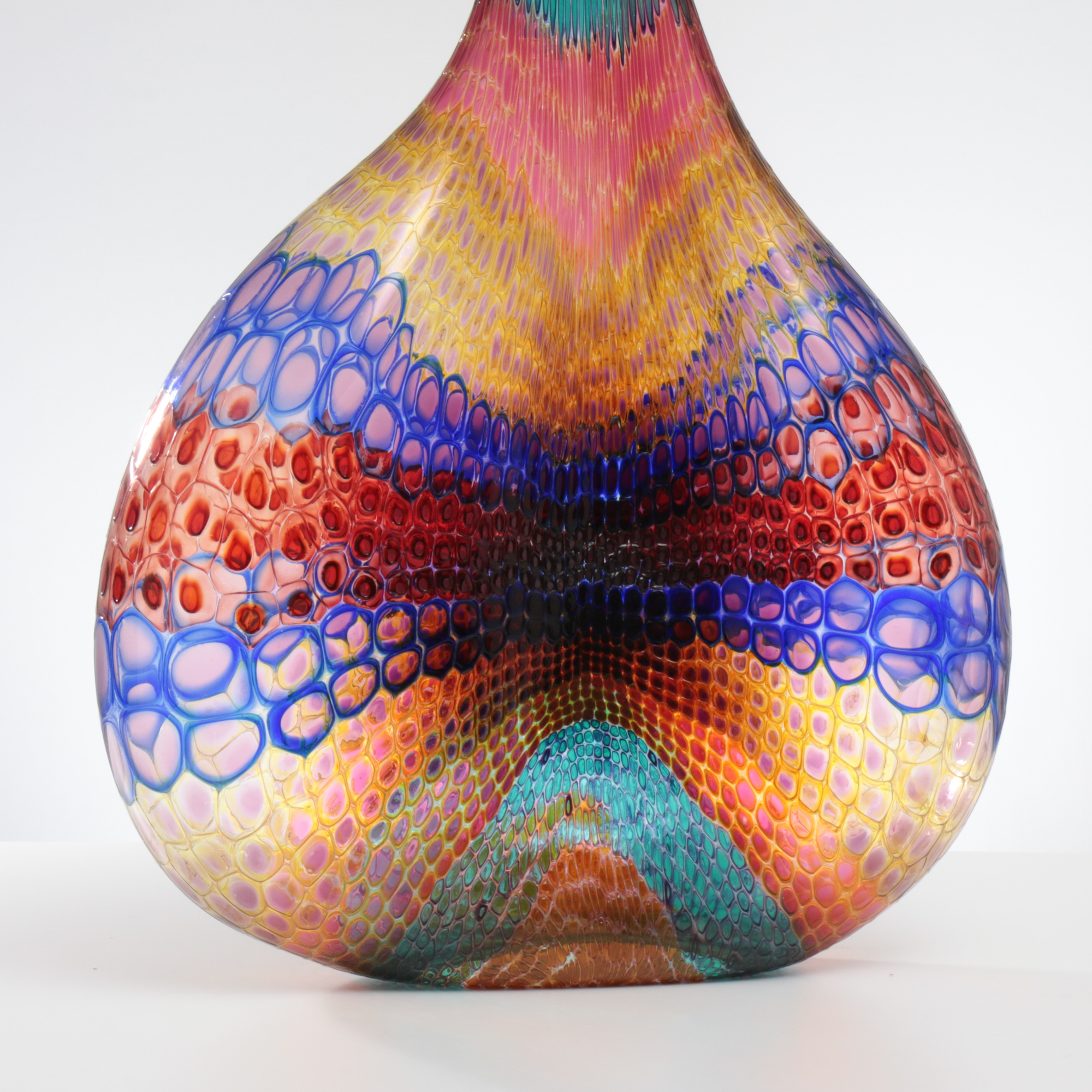 Stephen Rolfe Powell Glass Sculptural Vessel