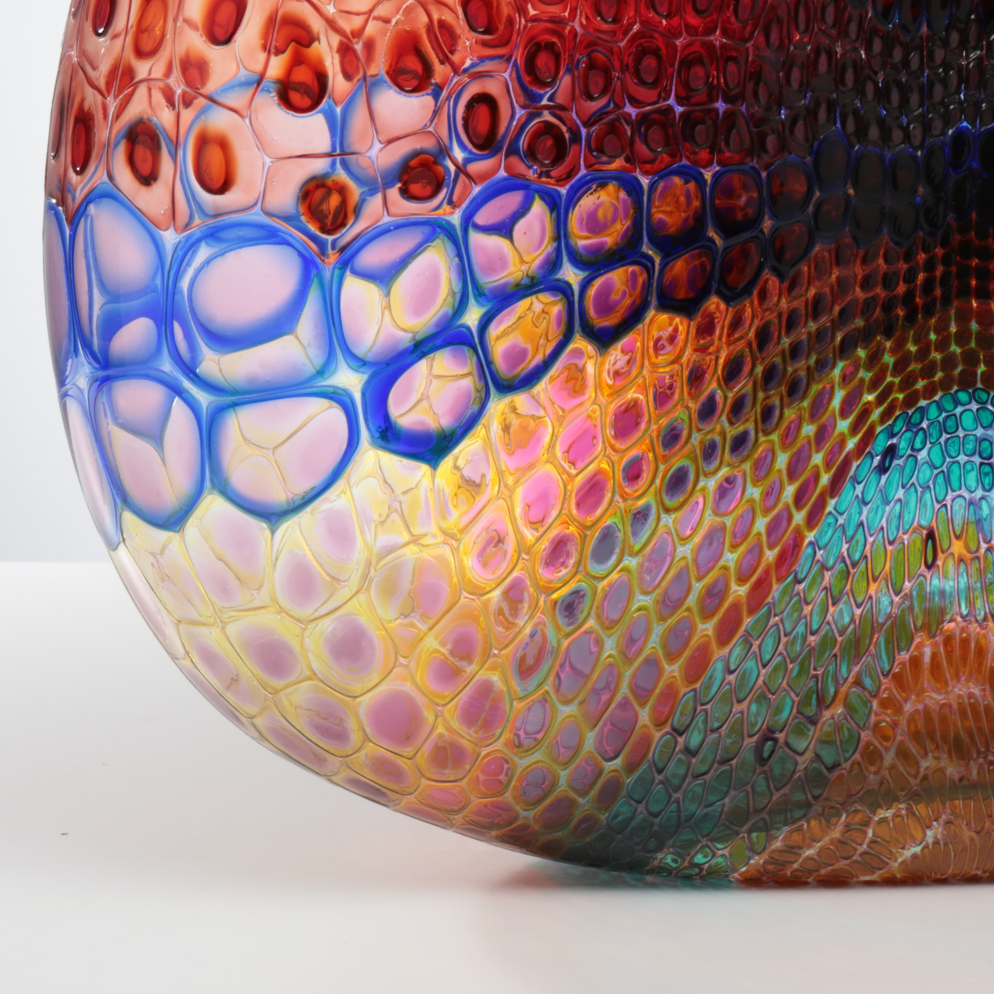 Stephen Rolfe Powell Glass Sculptural Vessel