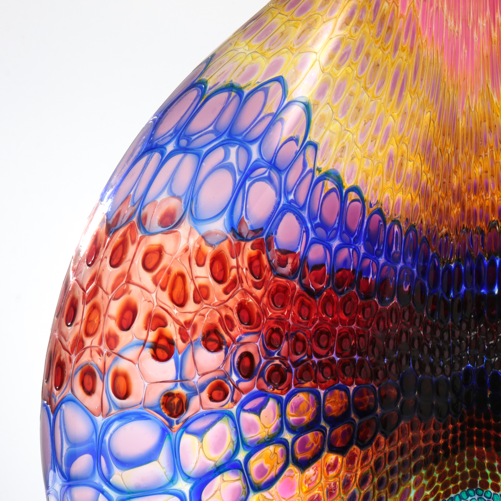 Stephen Rolfe Powell Glass Sculptural Vessel